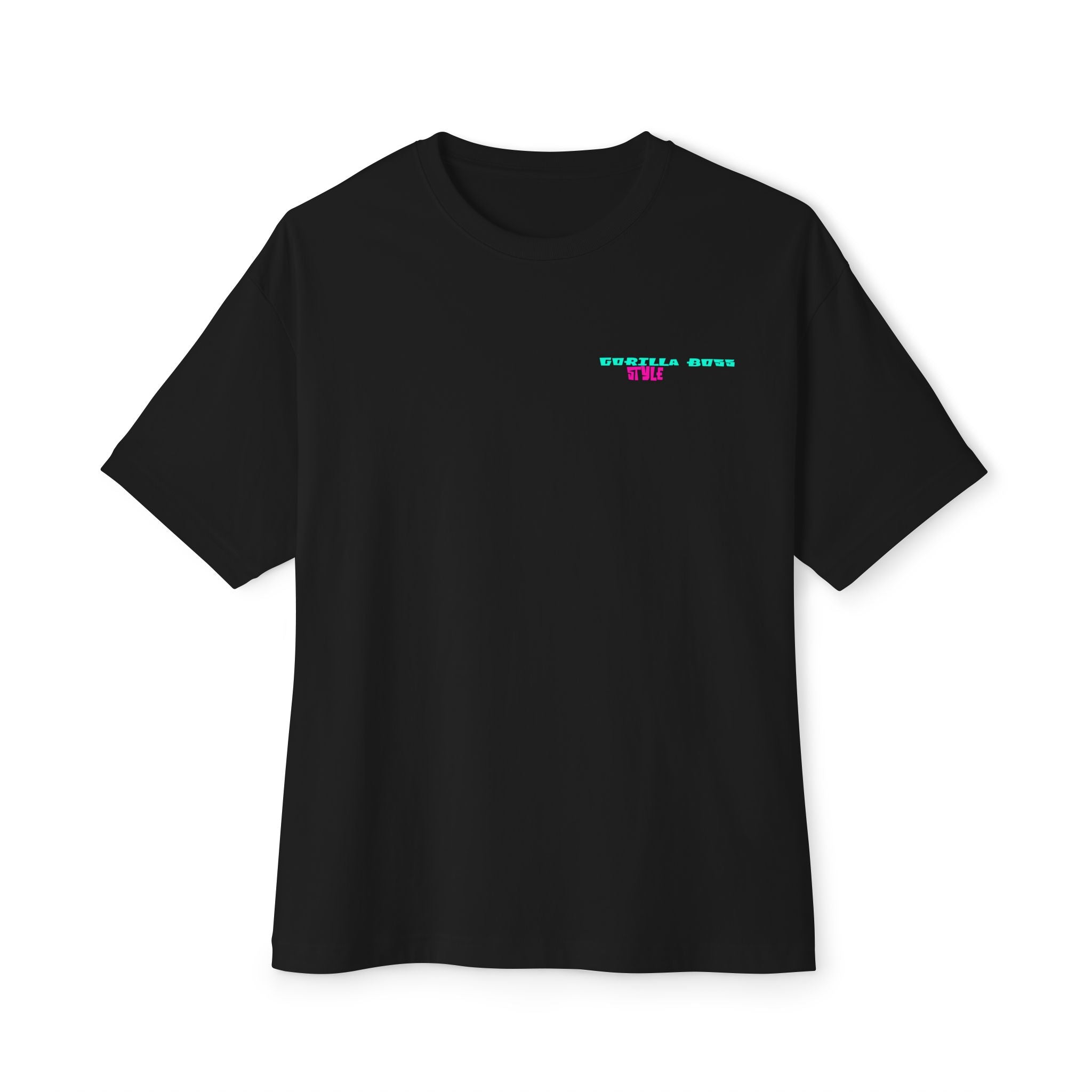 Graphic Tee — Neon Glitch Portrait Boxy T-Shirt