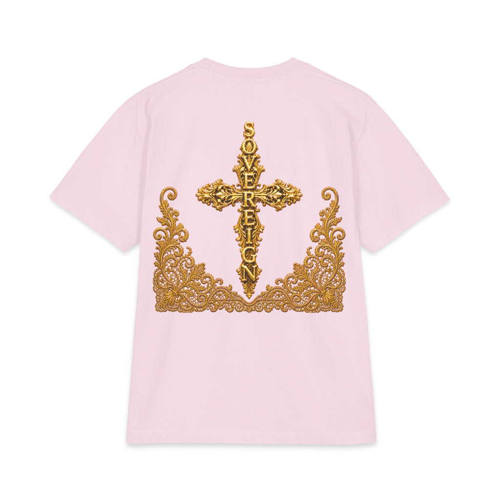 Sovereign Gold Cross T‑Shirt — Ornate Religious Graphic Tee