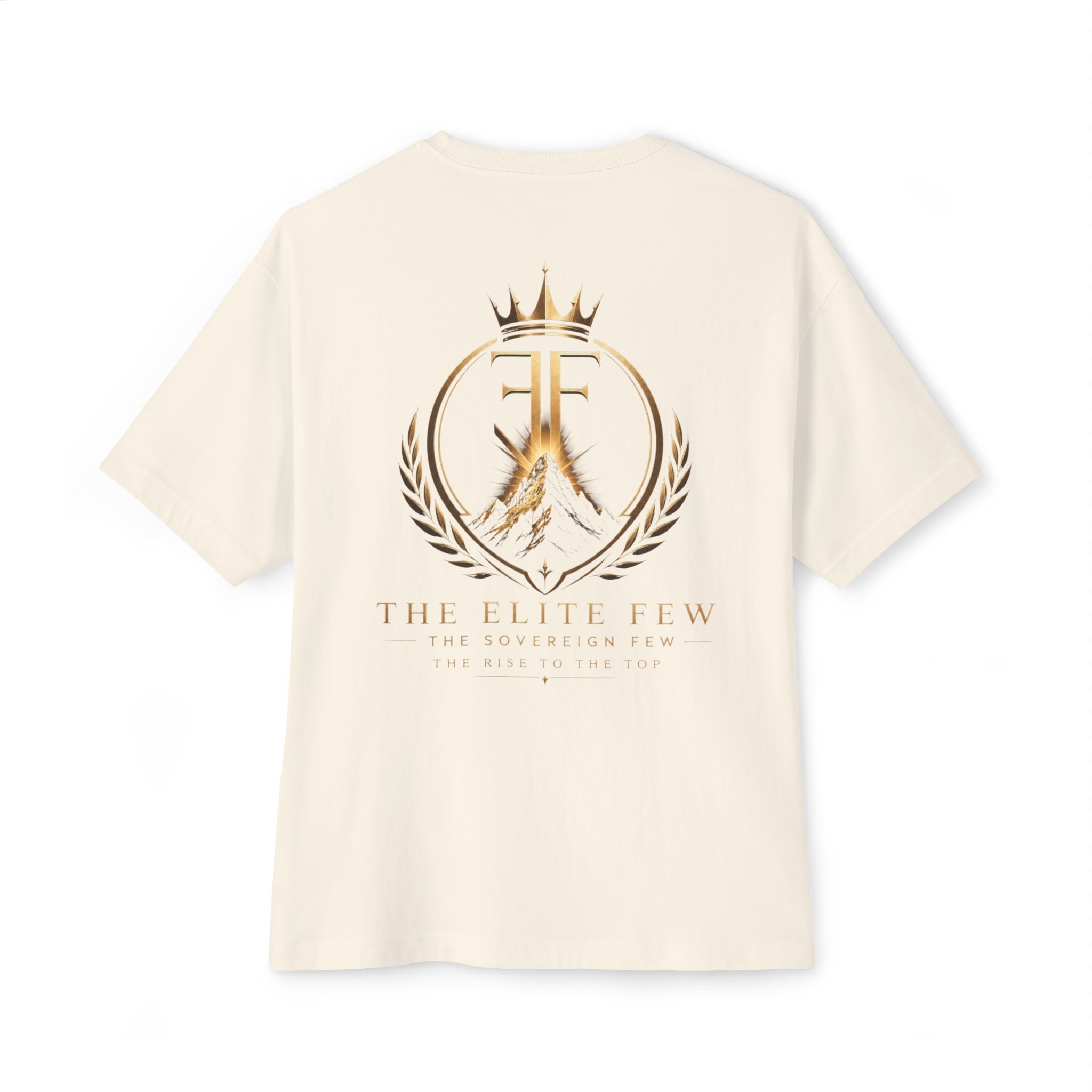 Elite Shield Tee — The Elite Few Gold Crest Oversized T‑Shirt