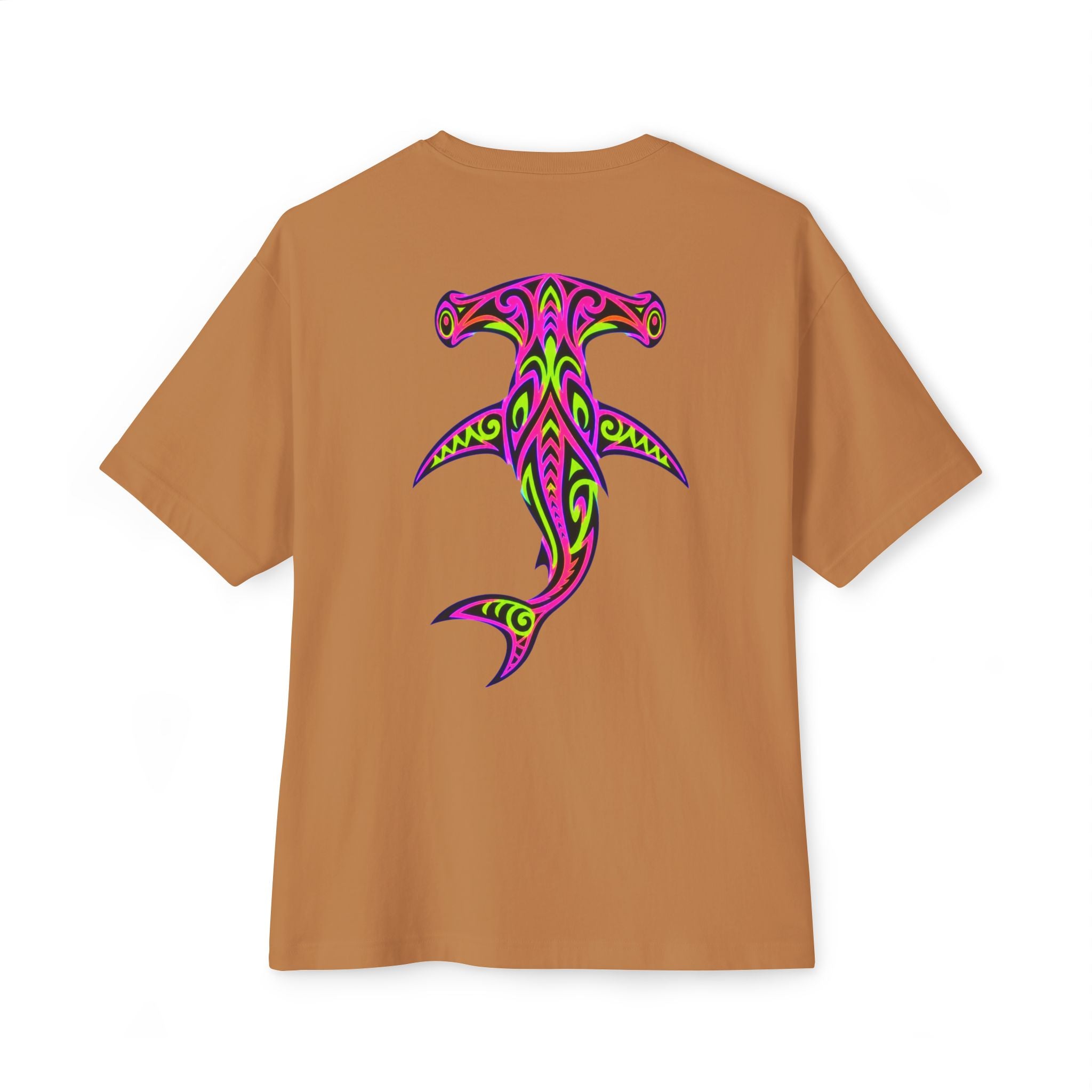 Hammerhead Shark Tee — Tribal Neon Hammerhead Graphic Shirt