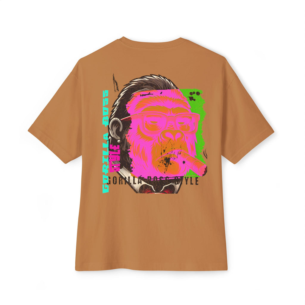 Graphic Tee — Neon Glitch Portrait Boxy T-Shirt