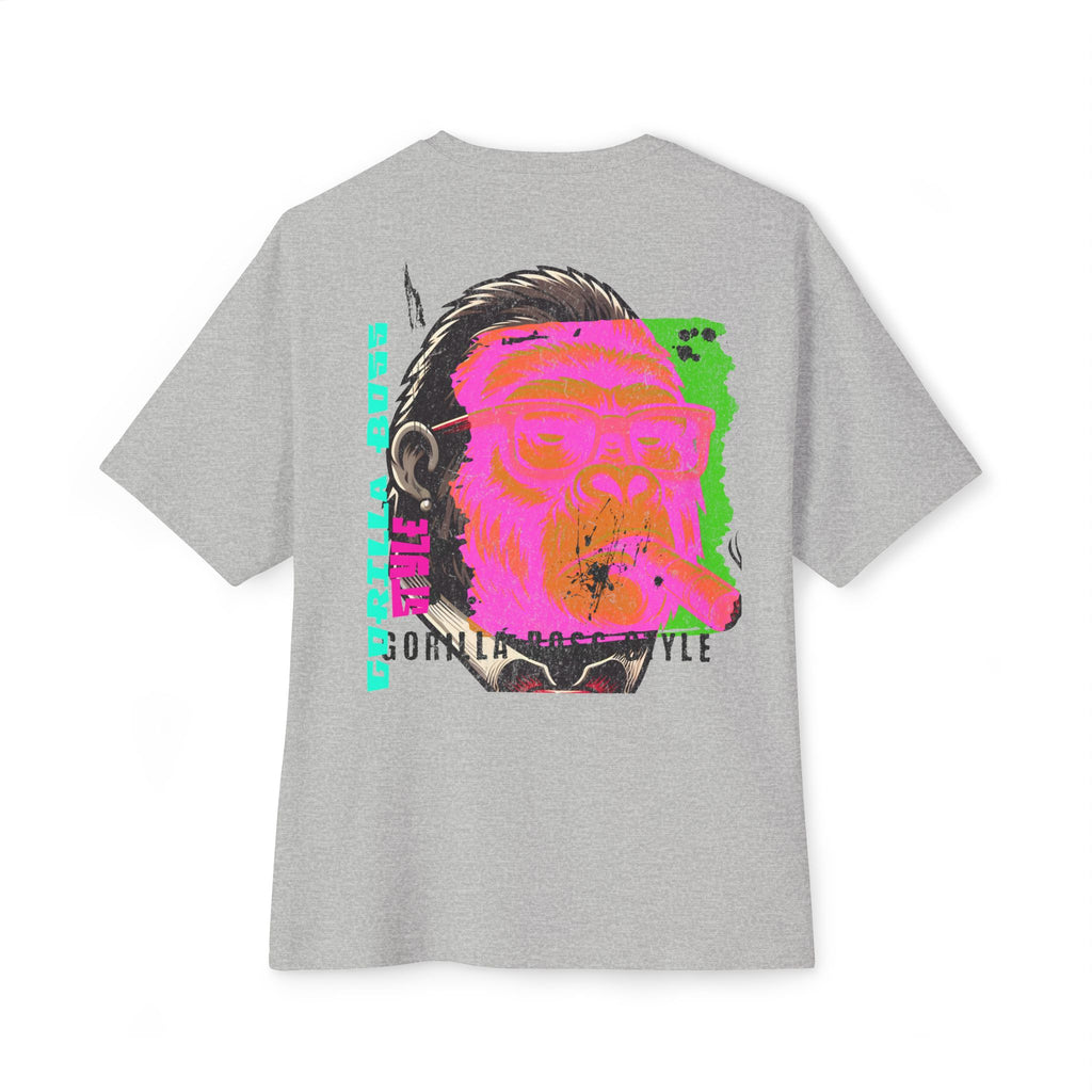 Graphic Tee — Neon Glitch Portrait Boxy T-Shirt