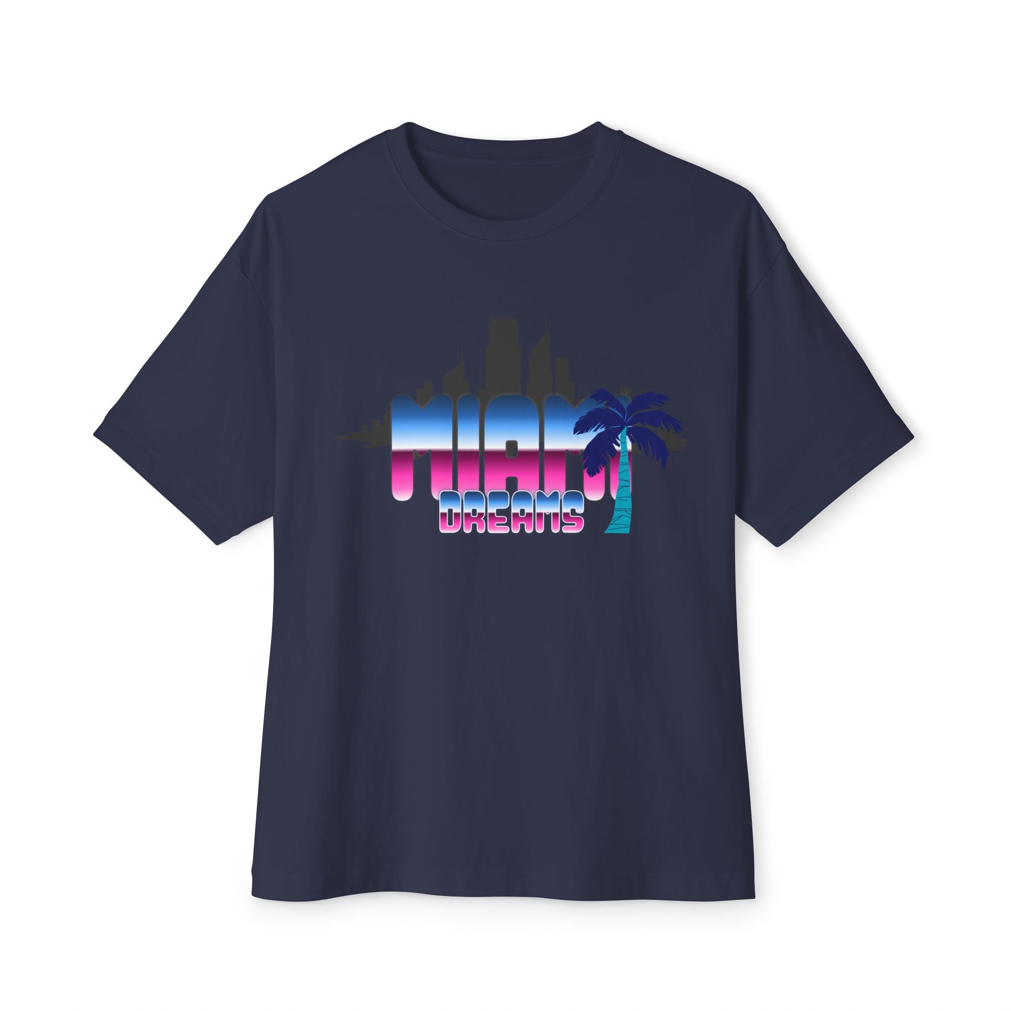 Retro Miami Skyline Tee — "High Limits" Vaporwave Palm Graphic