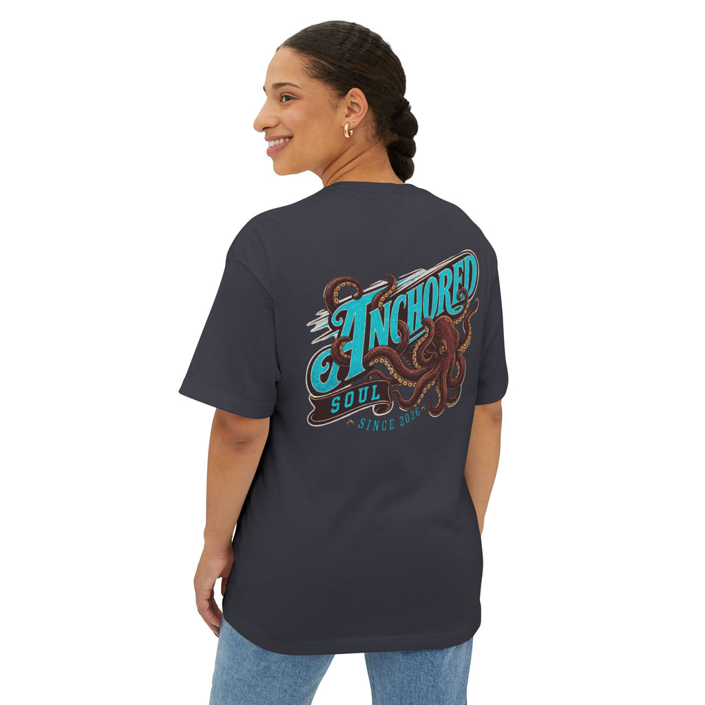 Anchored Soul Octopus Tee — Graphic Oversized Boxy T-Shirt