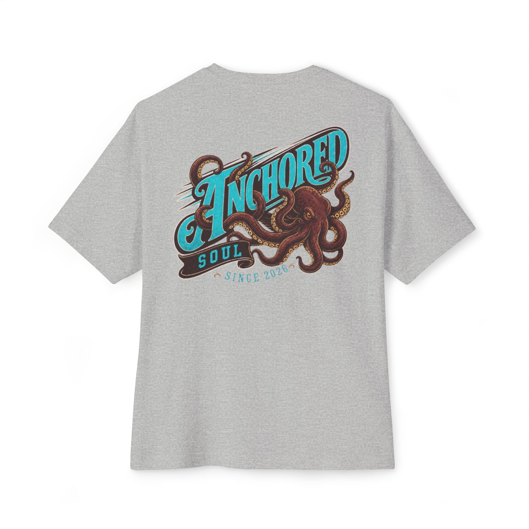 Anchored Soul Octopus Tee — Graphic Oversized Boxy T-Shirt