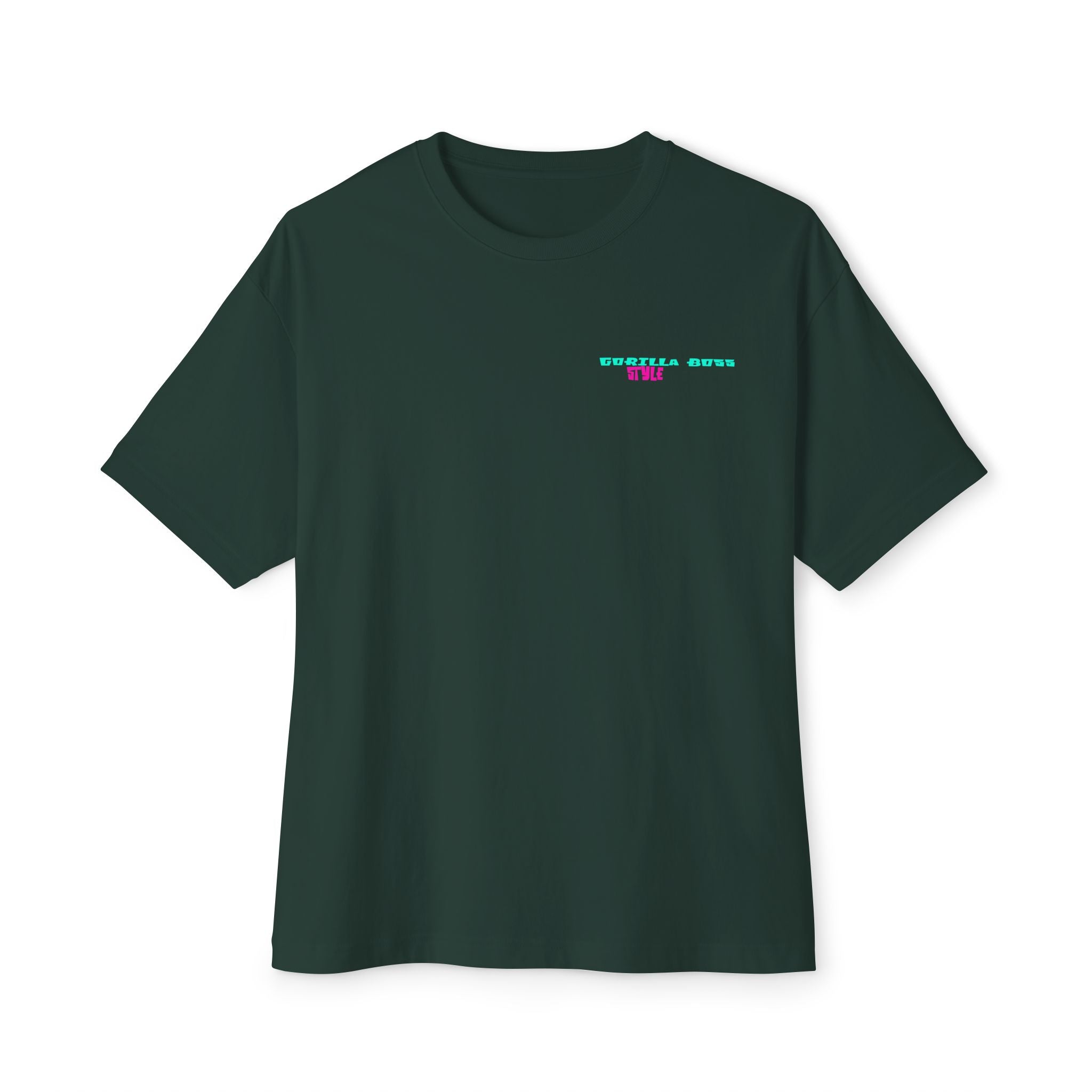 Graphic Tee — Neon Glitch Portrait Boxy T-Shirt