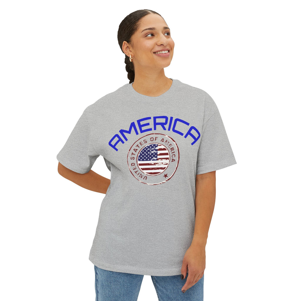 America Flag T-Shirt — Vintage USA Graphic Tee (Front 'AMERICA' & Back Flag)