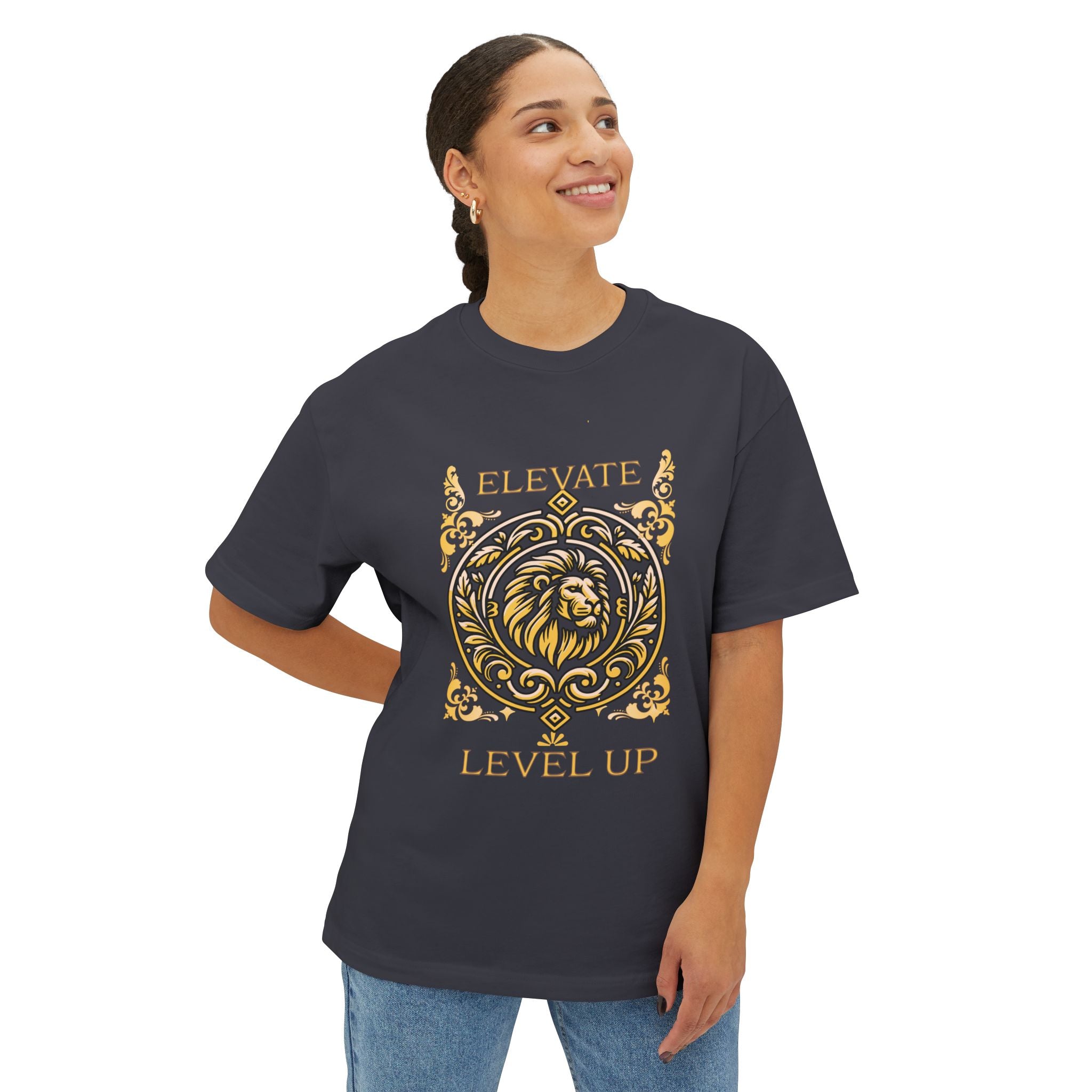 Elevate Level Up Lion Graphic Tee