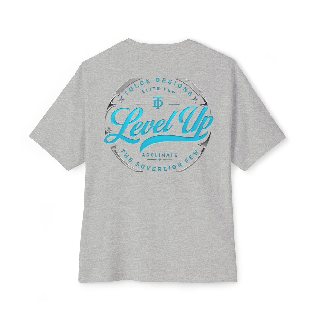 Level Up Tee — Graphic Chest Emblem & Back 'Level Up' Design