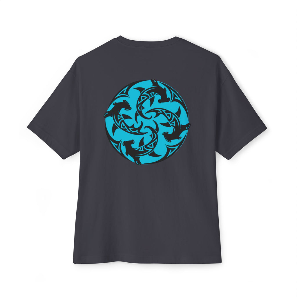 Shark Mandala Tee — Ocean Tribal Graphic Boxy T‑Shirt
