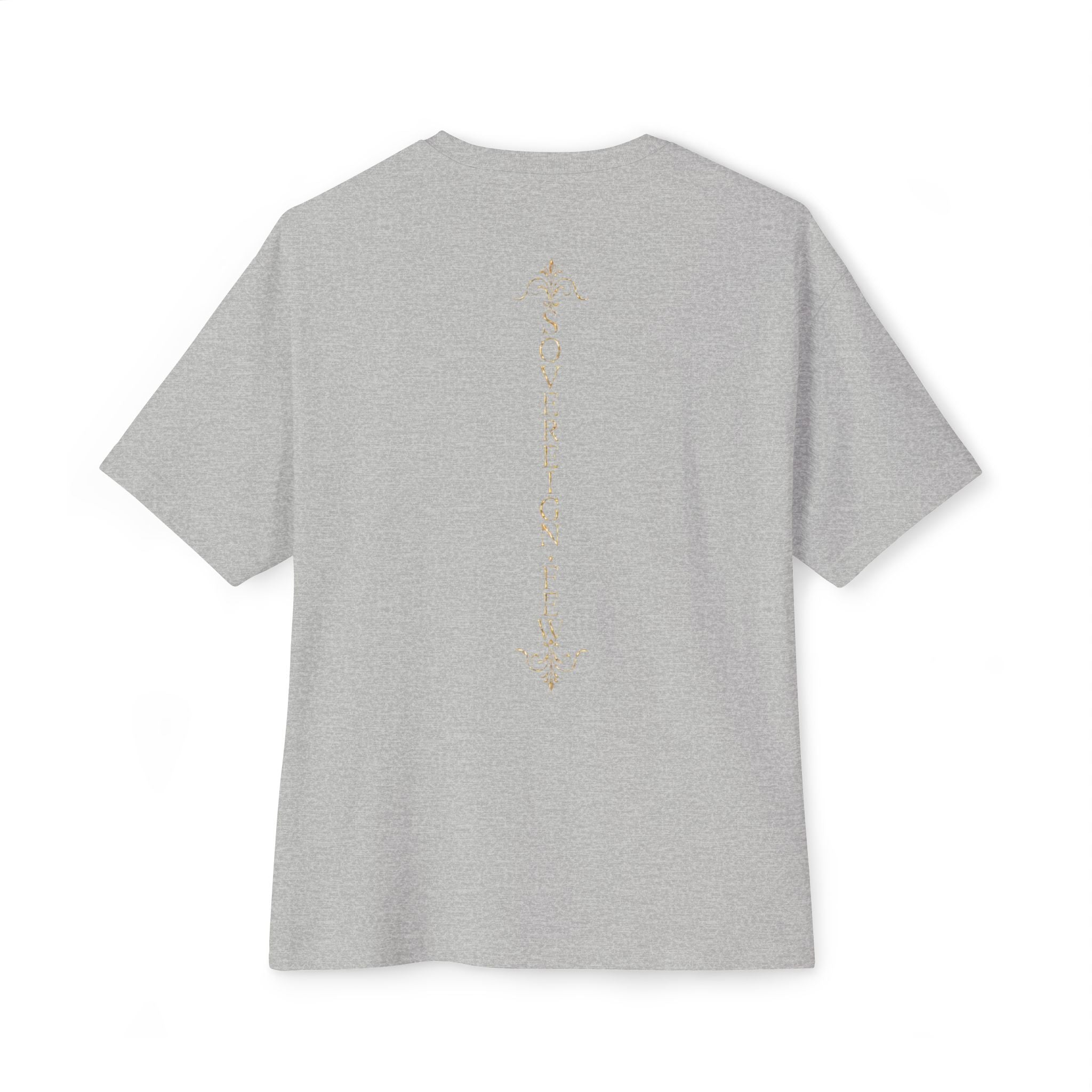 Sovereign Blessings T‑Shirt — Ornate Gold Script Short Sleeve
