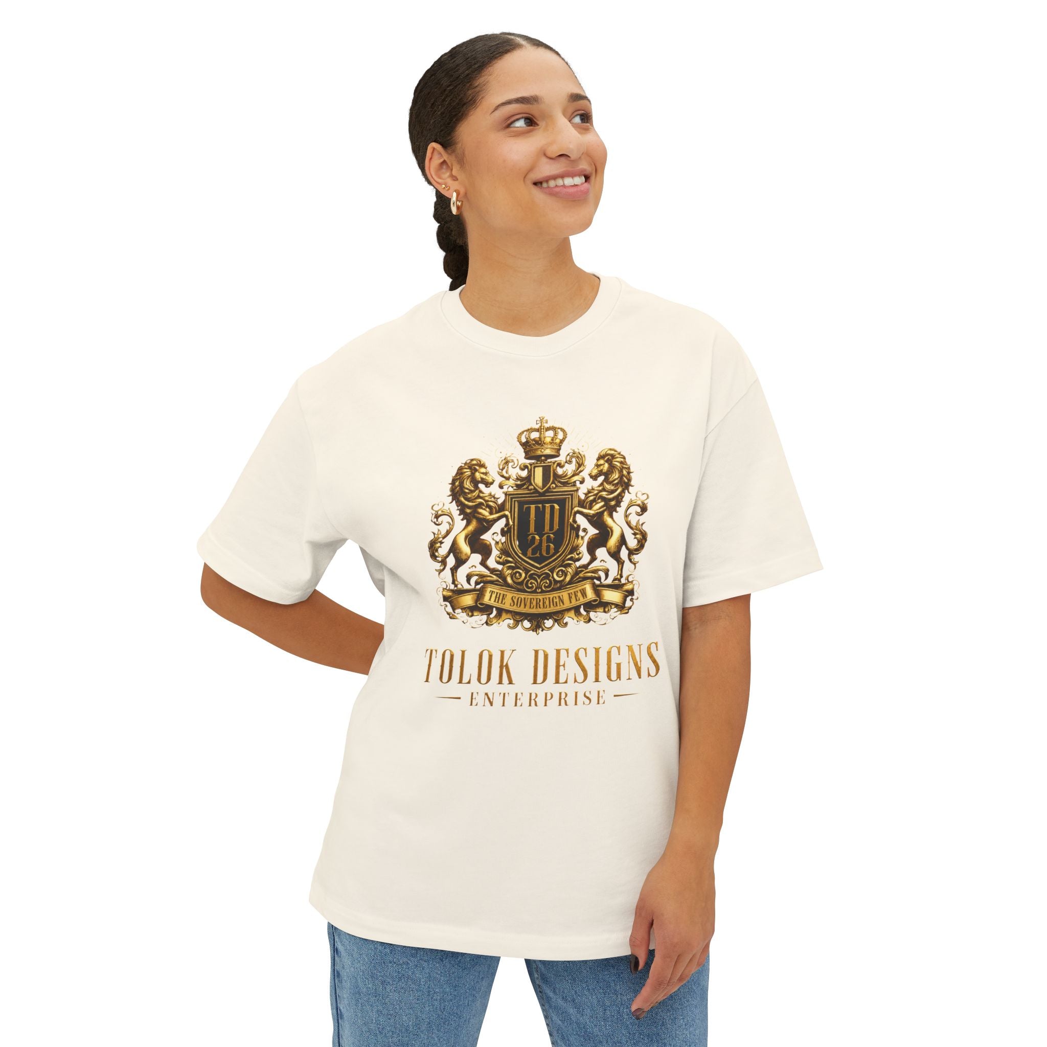 Tee — Luxury Gold Crest Logo "Tolok Designs"