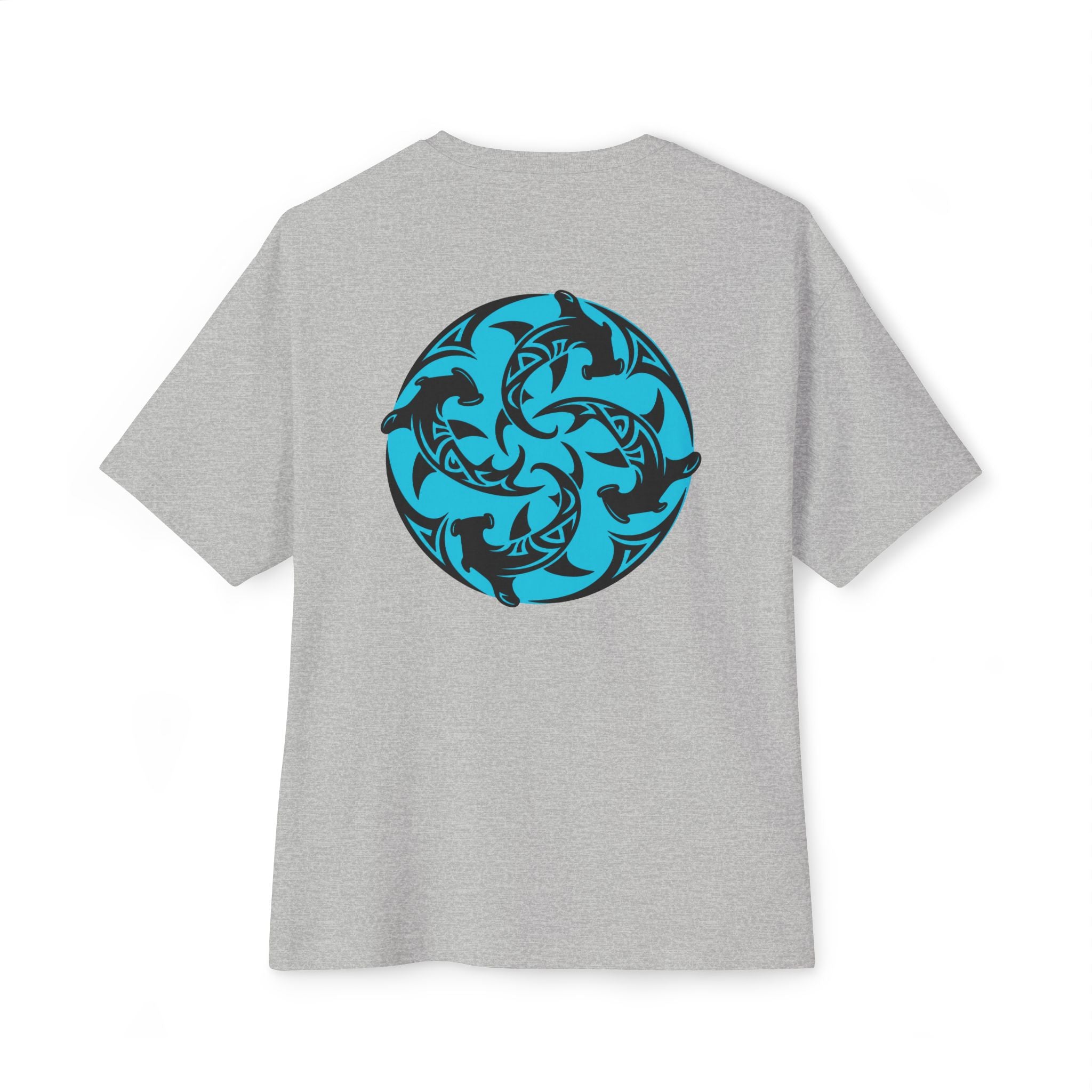 Shark Mandala Tee — Ocean Tribal Graphic Boxy T‑Shirt