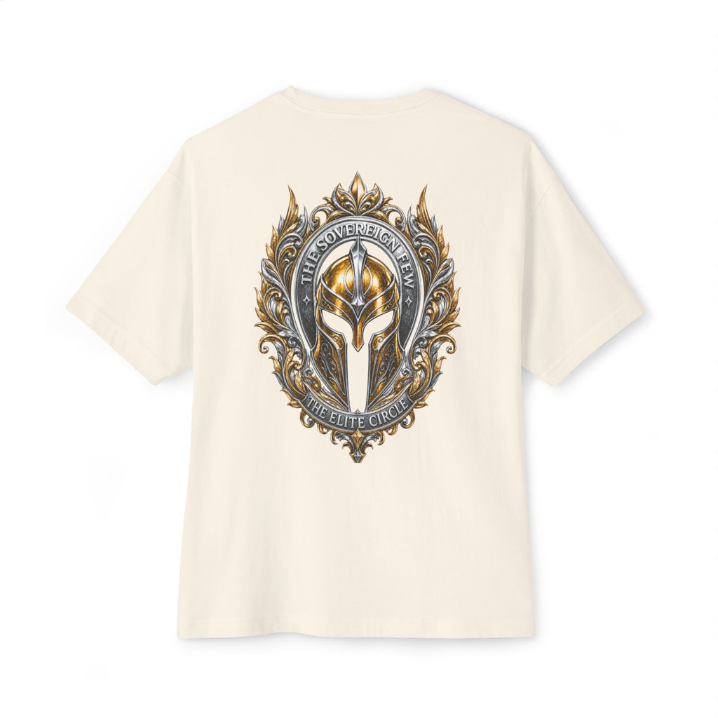 The Elite Circle Graphic Tee — Oversized Boxy White T-Shirt