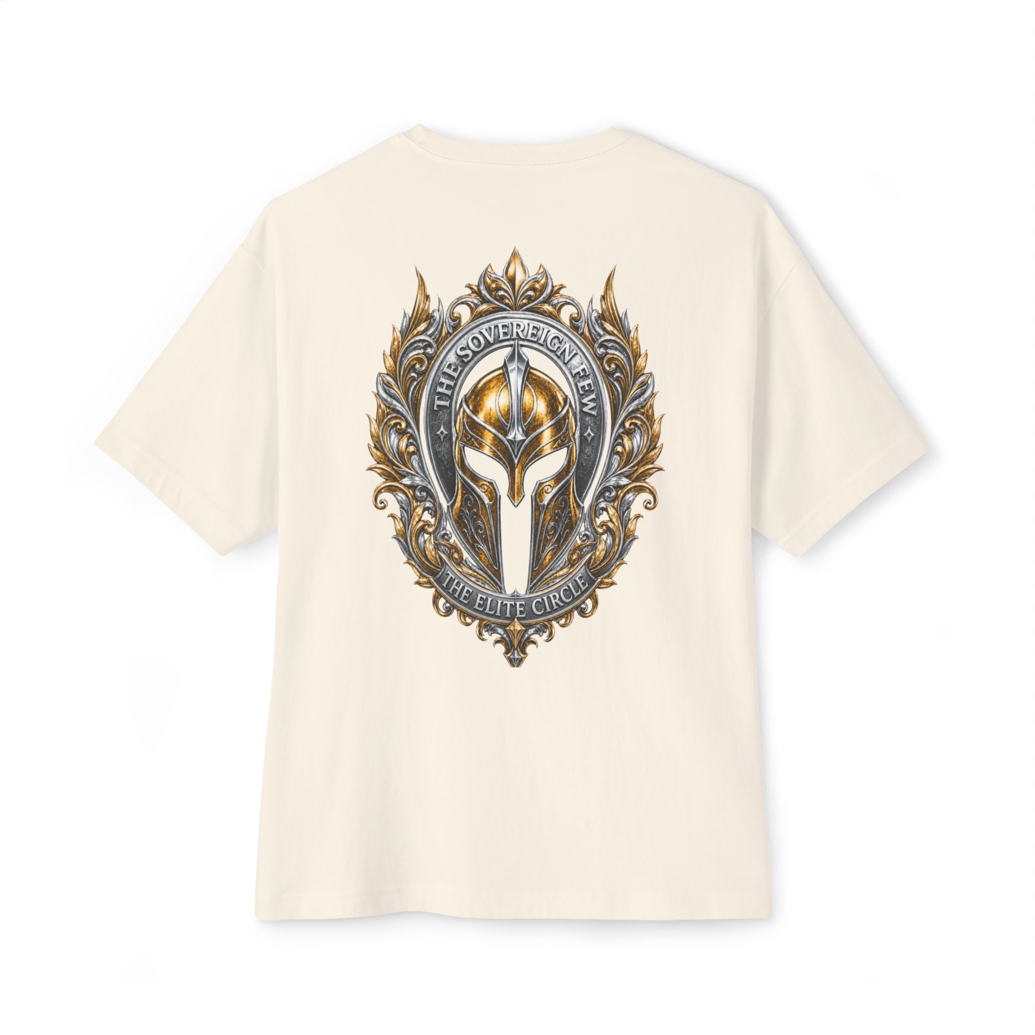 The Elite Circle Graphic Tee — Oversized Boxy White T-Shirt