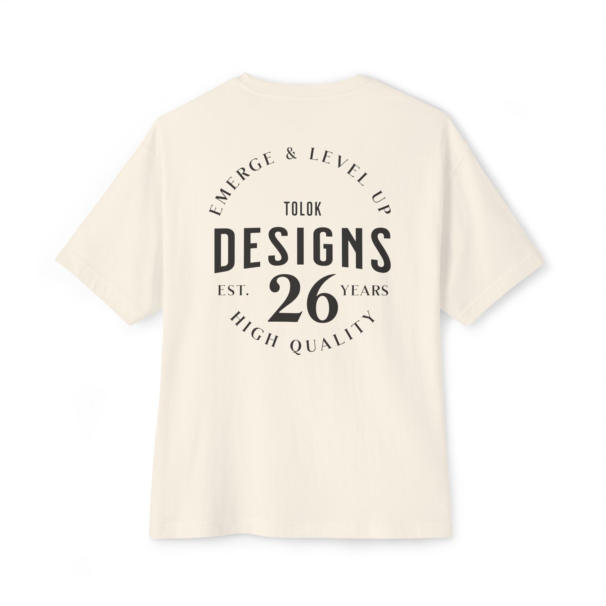 Boxy Tee - 'Designs 26' Minimal Logo Oversized T-Shirt