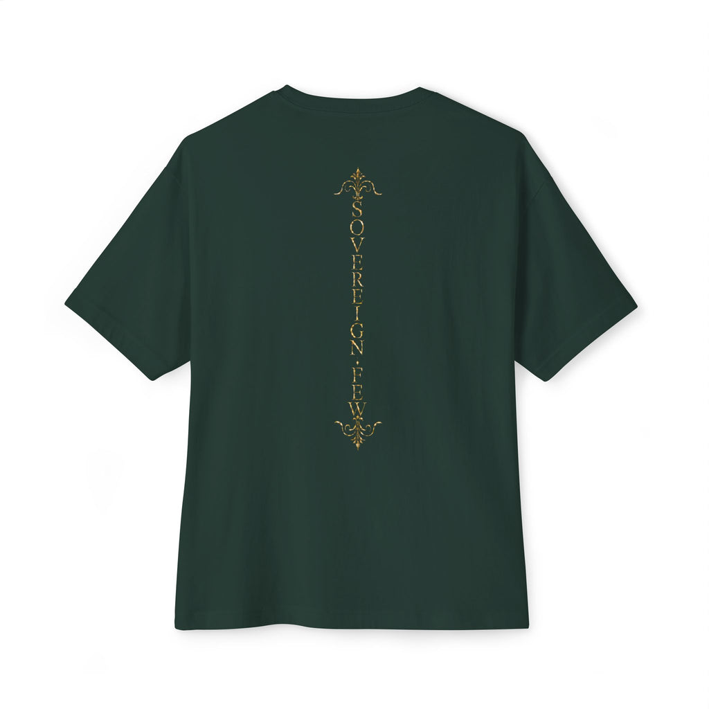 Sovereign Blessings T‑Shirt — Ornate Gold Script Short Sleeve