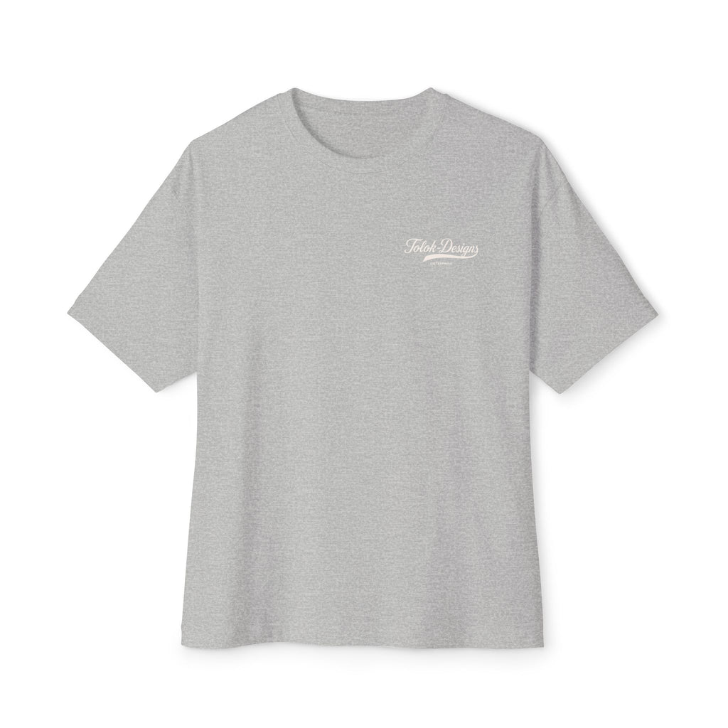 Boxy Tee — Minimal Script Chest Logo Black T‑Shirt