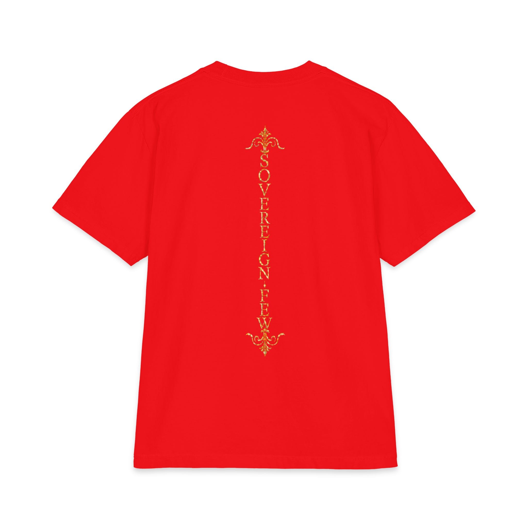 Sovereign Blessings T‑Shirt — Ornate Gold Script Short Sleeve