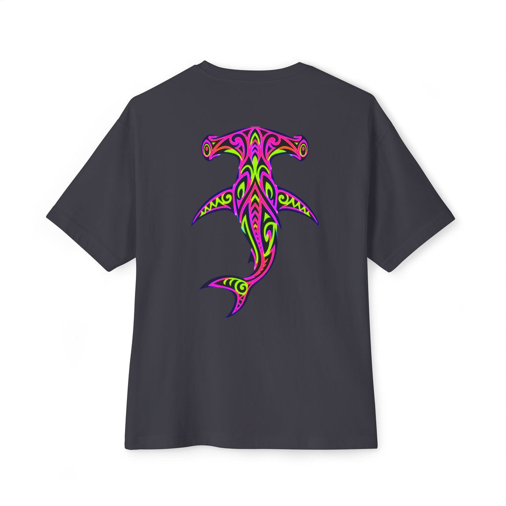 Hammerhead Shark Tee — Tribal Neon Hammerhead Graphic Shirt