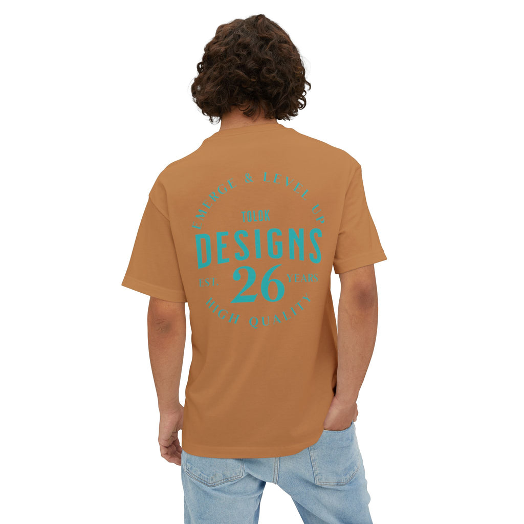 Designs 26 Graphic Tee — Minimal Retro Logo Oversized Boxy T‑Shirt