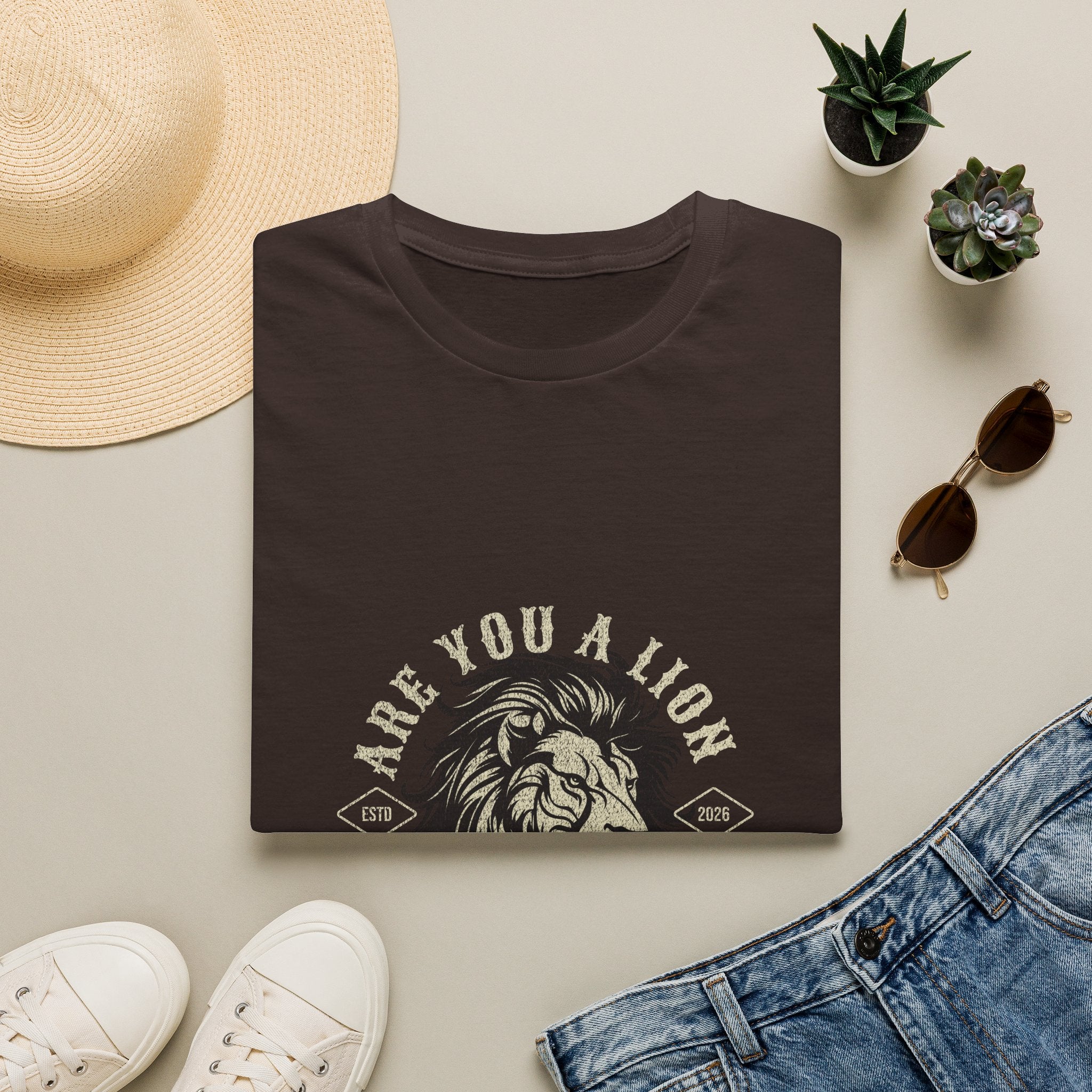 Are You a Lion or a Snake? Graphic Tee — Vintage Lion Emblem T-Shirt