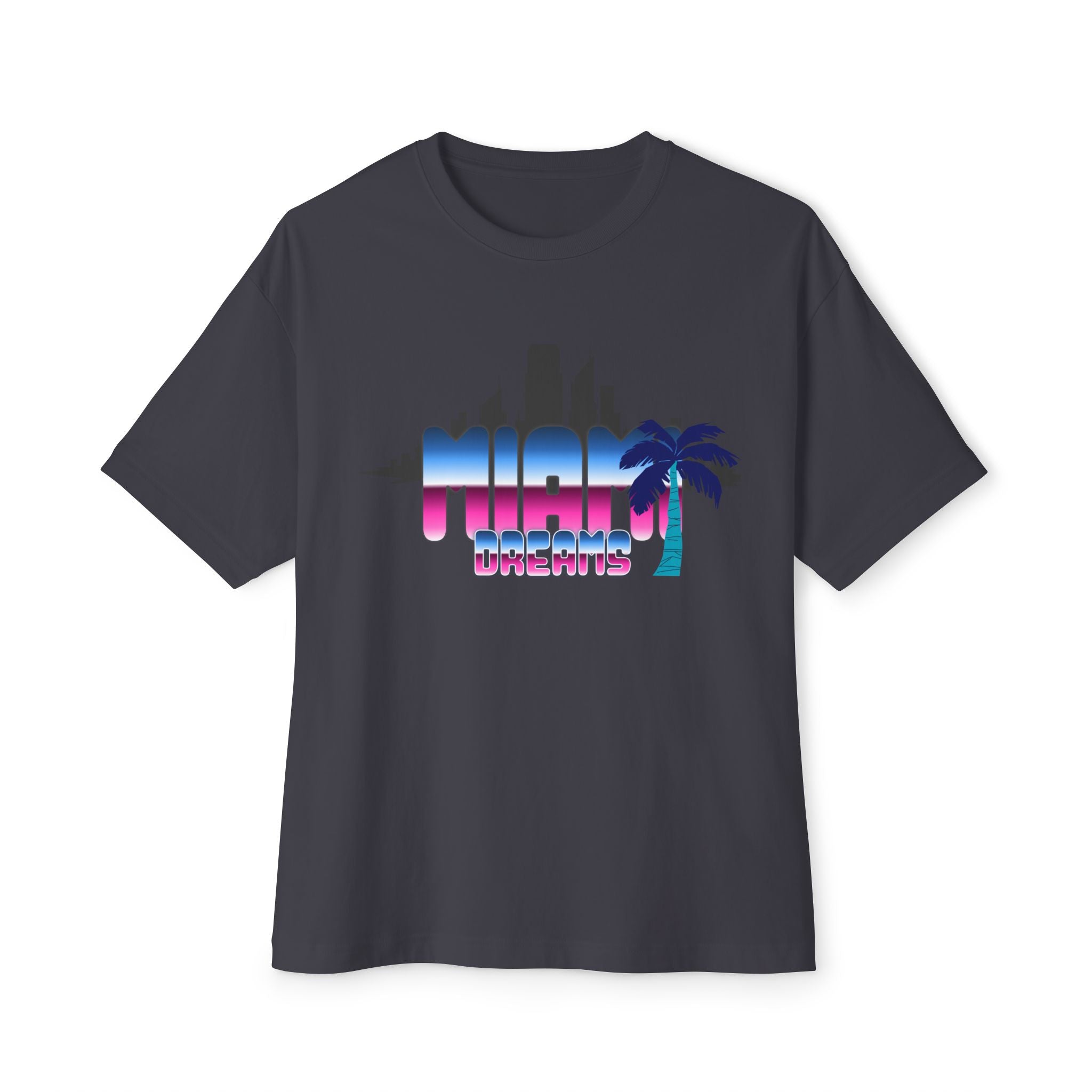 Retro Miami Skyline Tee — "High Limits" Vaporwave Palm Graphic