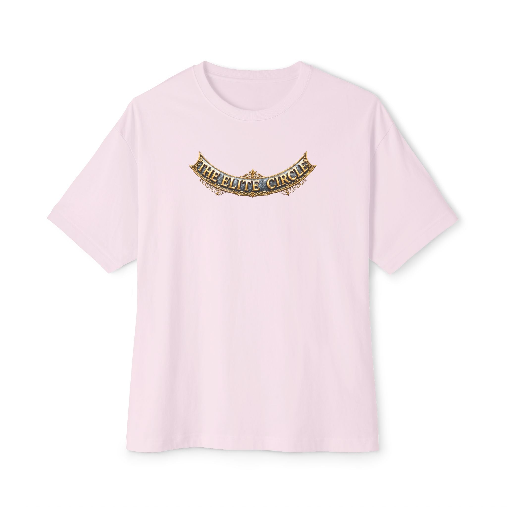 The Elite Circle Graphic Tee — Oversized Boxy White T-Shirt