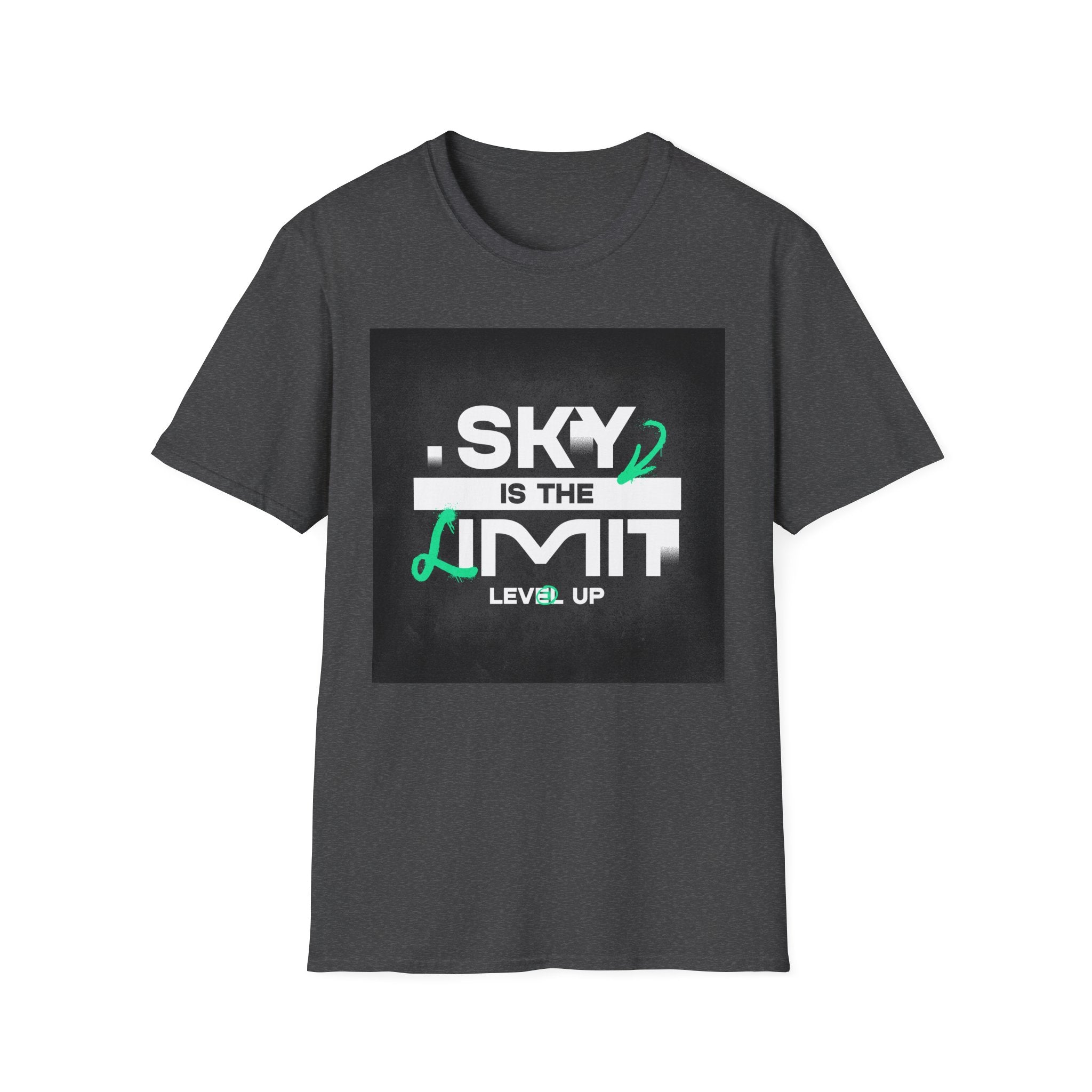 Sky Is the Limit T-Shirt — Level Up Motivational Graphic Tee
