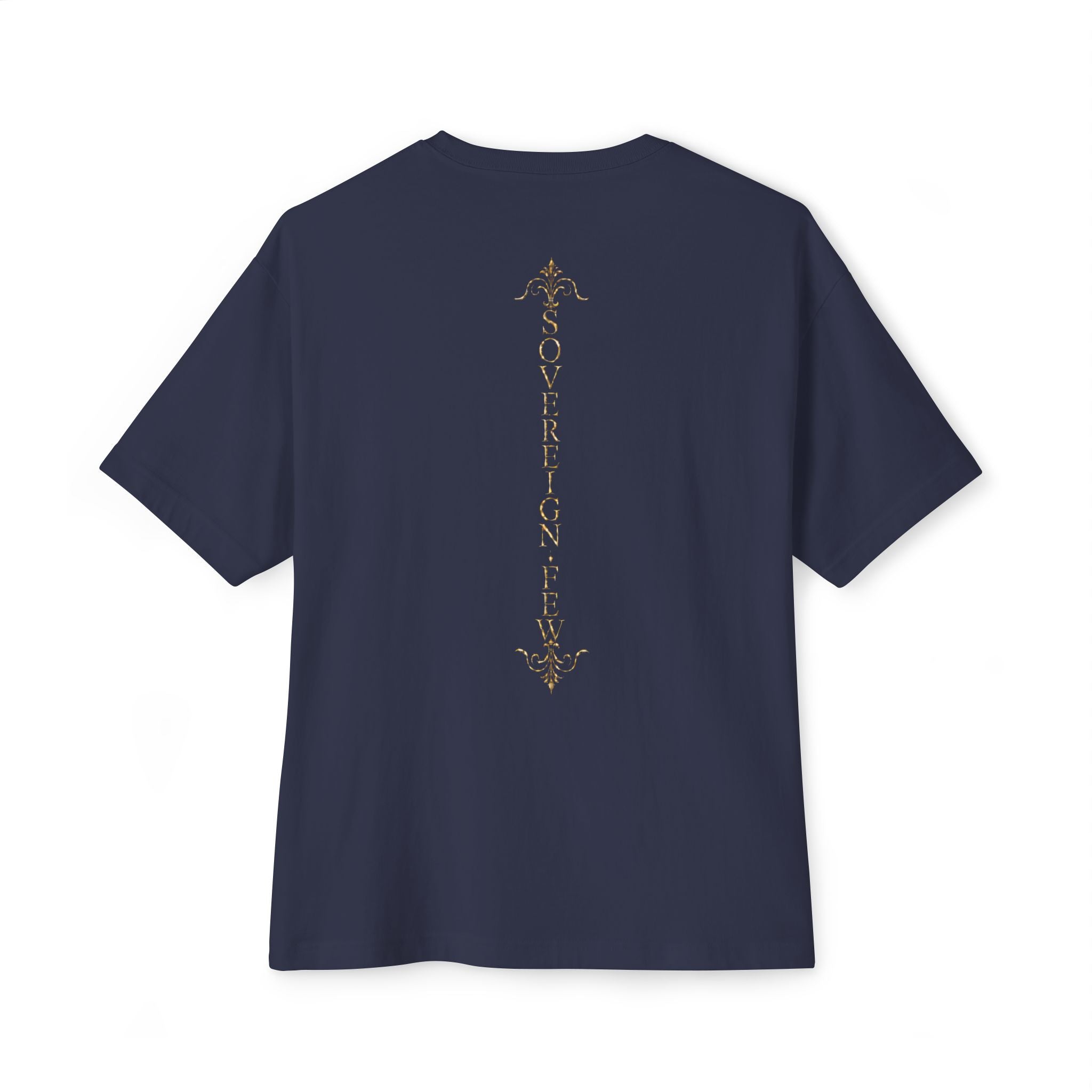 Sovereign Blessings T‑Shirt — Ornate Gold Script Short Sleeve