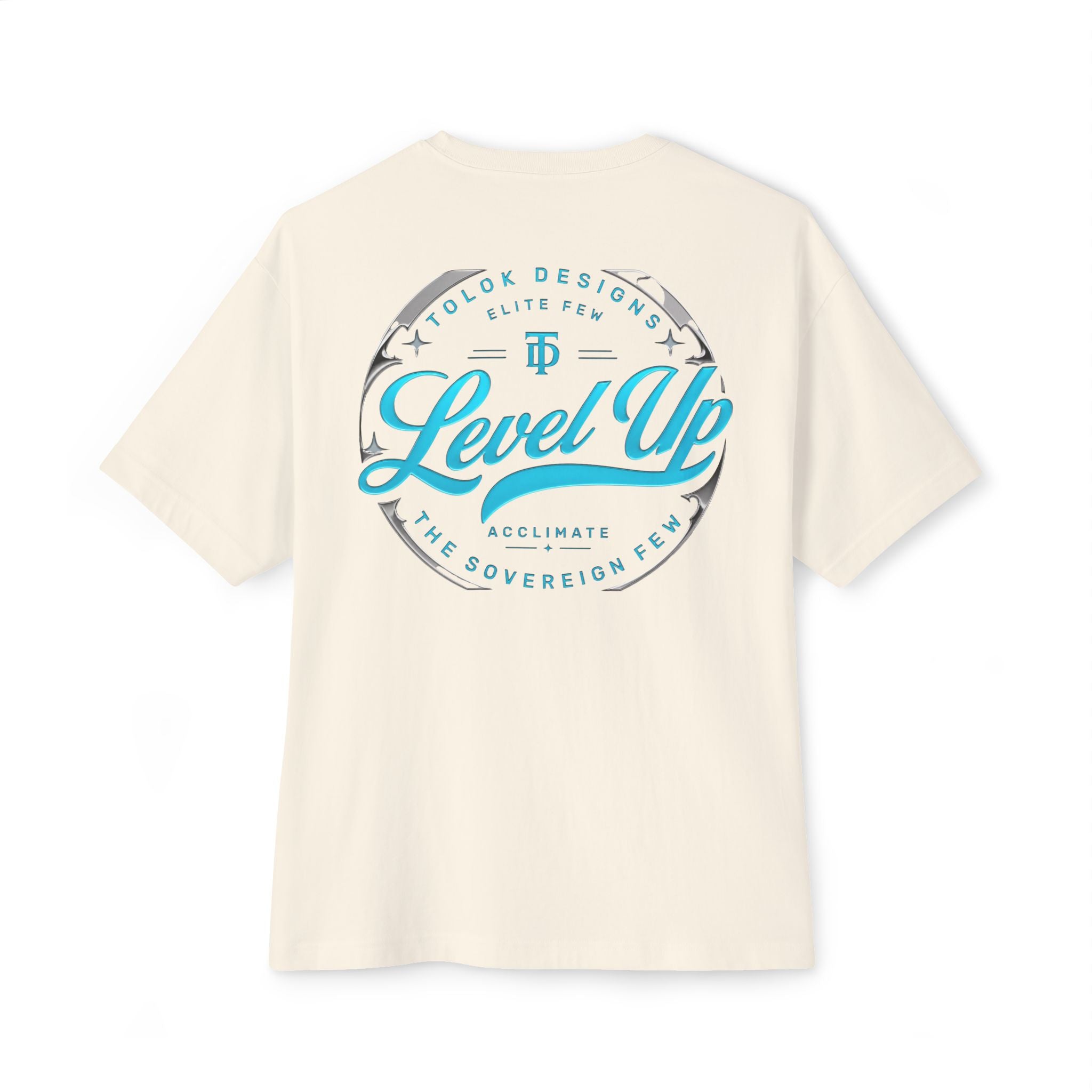 Level Up Tee — Graphic Chest Emblem & Back 'Level Up' Design