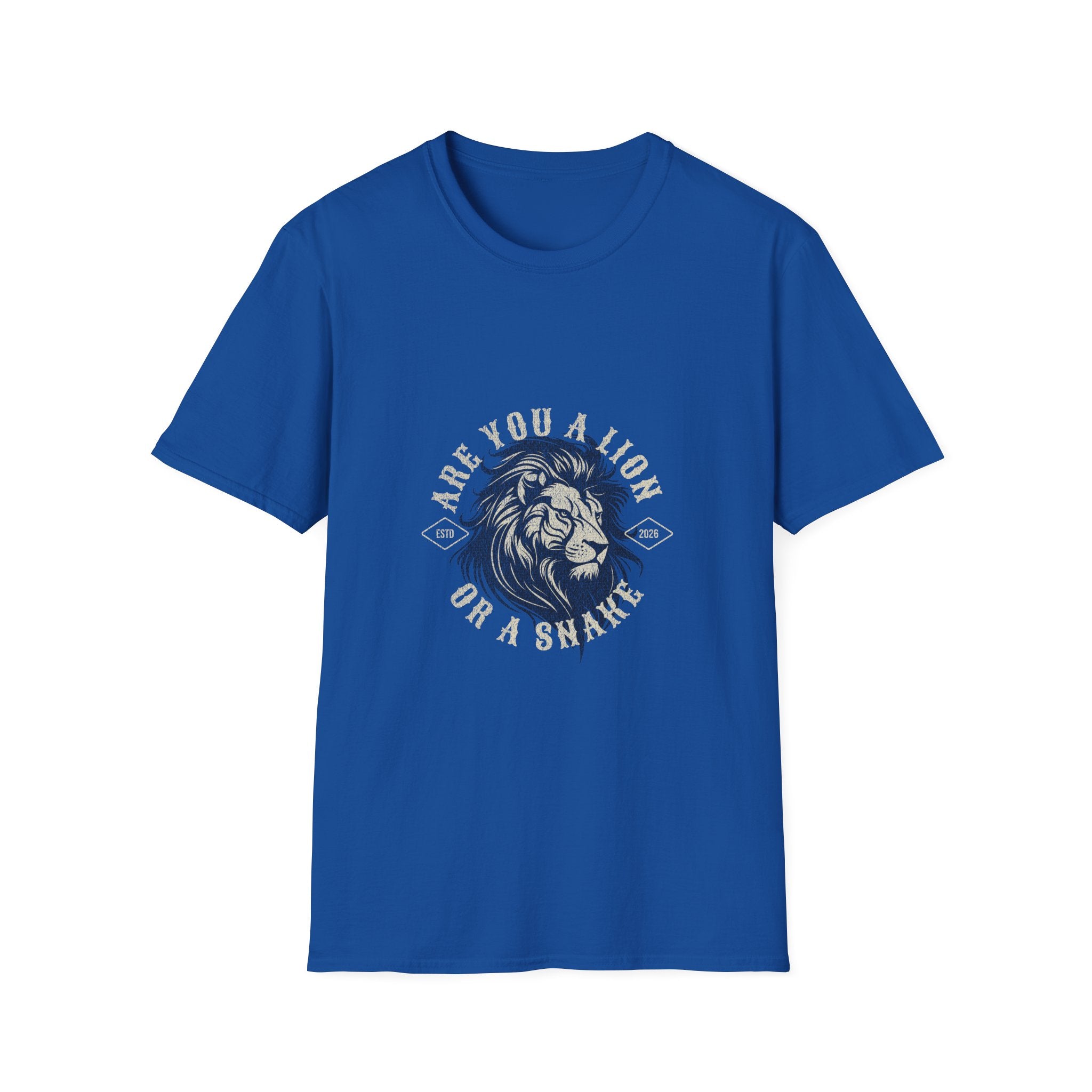 Are You a Lion or a Snake? Graphic Tee — Vintage Lion Emblem T-Shirt