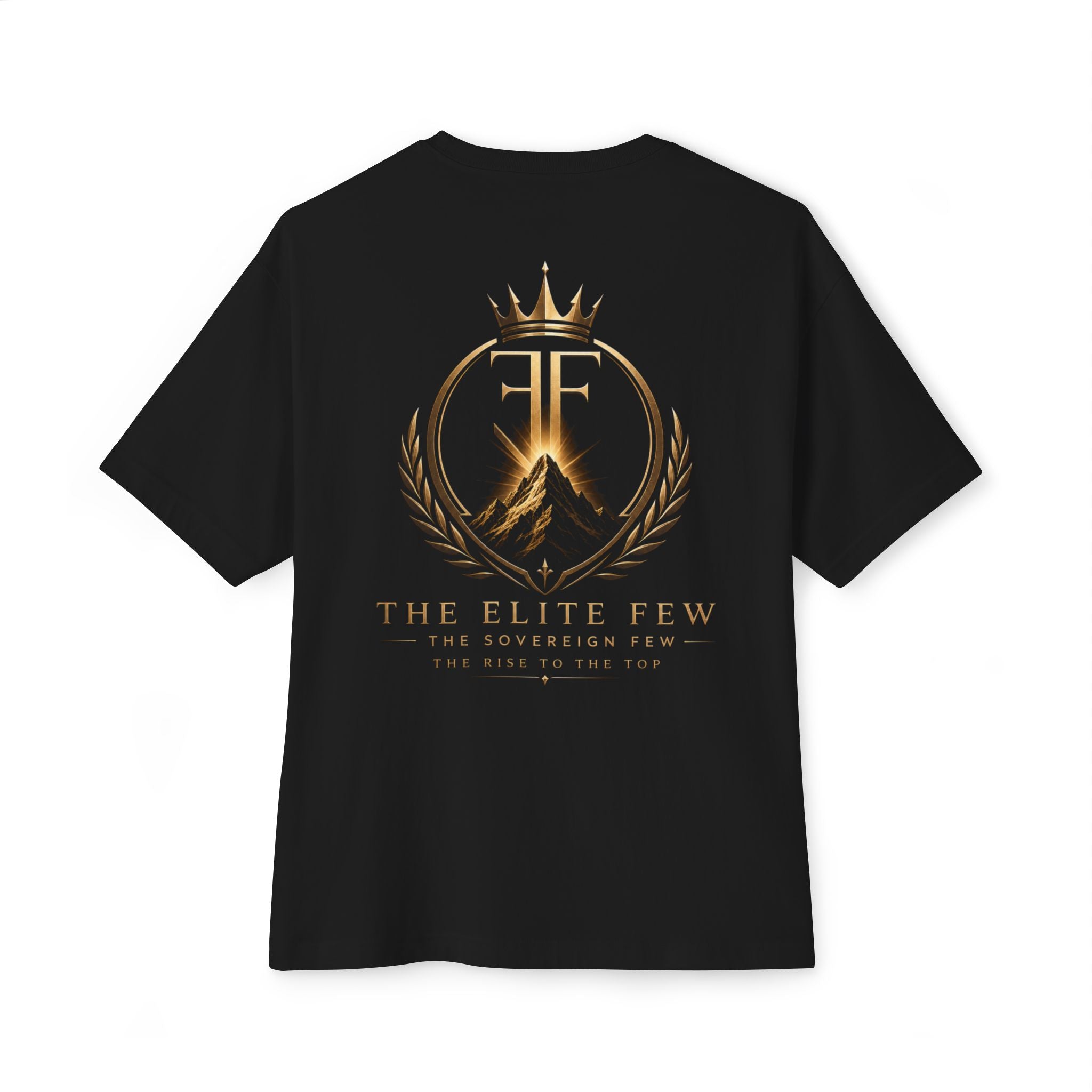 Elite Shield Tee — The Elite Few Gold Crest Oversized T‑Shirt
