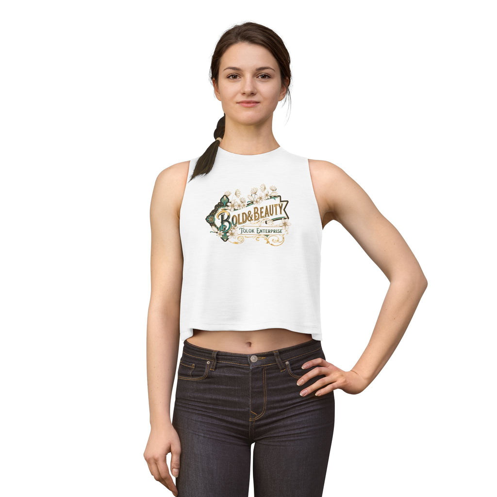 Bold & Beauty Women's Crop Top – Vintage Floral Graphic