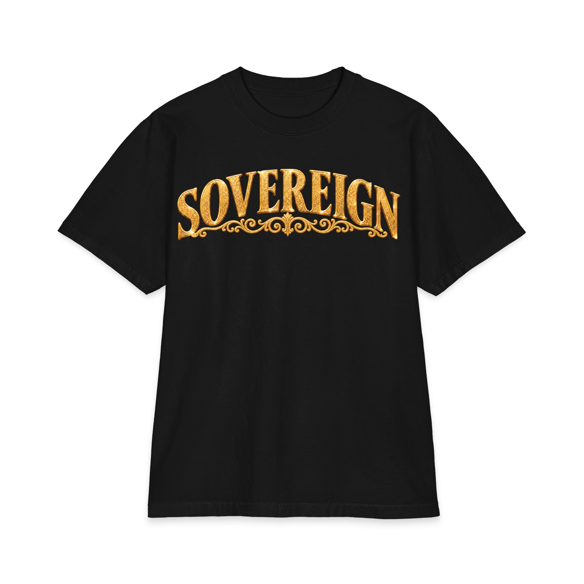 Sovereign Gold Cross T‑Shirt — Ornate Religious Graphic Tee