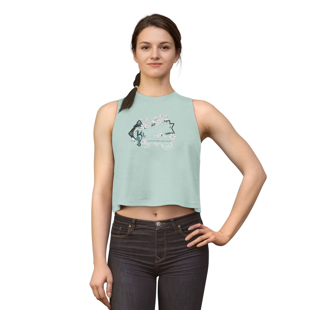Floral Banner Women's Crop Top