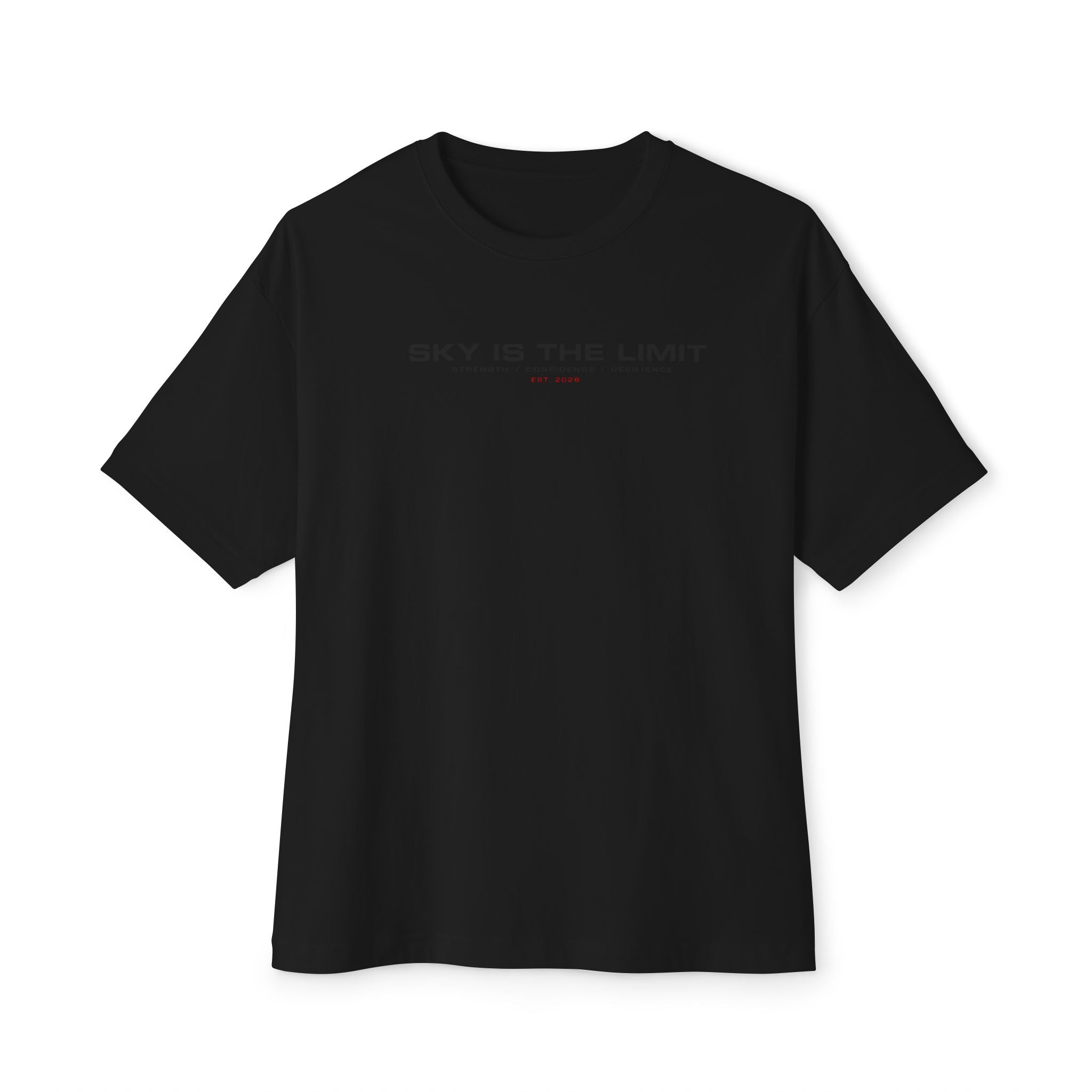 Sky Is The Limit Graphic Tee — Futuristic Tribal Backprint Cotton T-Shirt