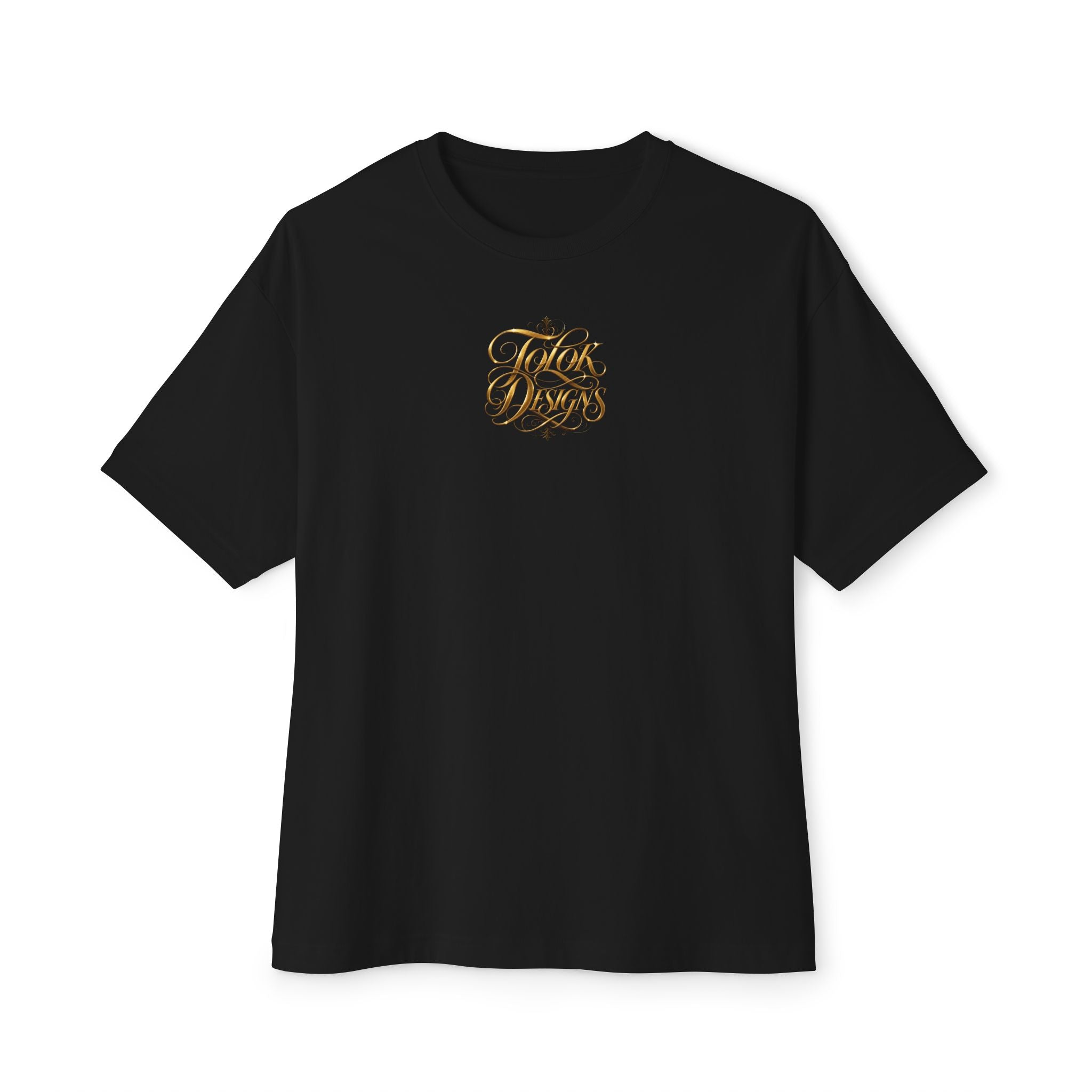 Sovereign Blessings T‑Shirt — Ornate Gold Script Short Sleeve