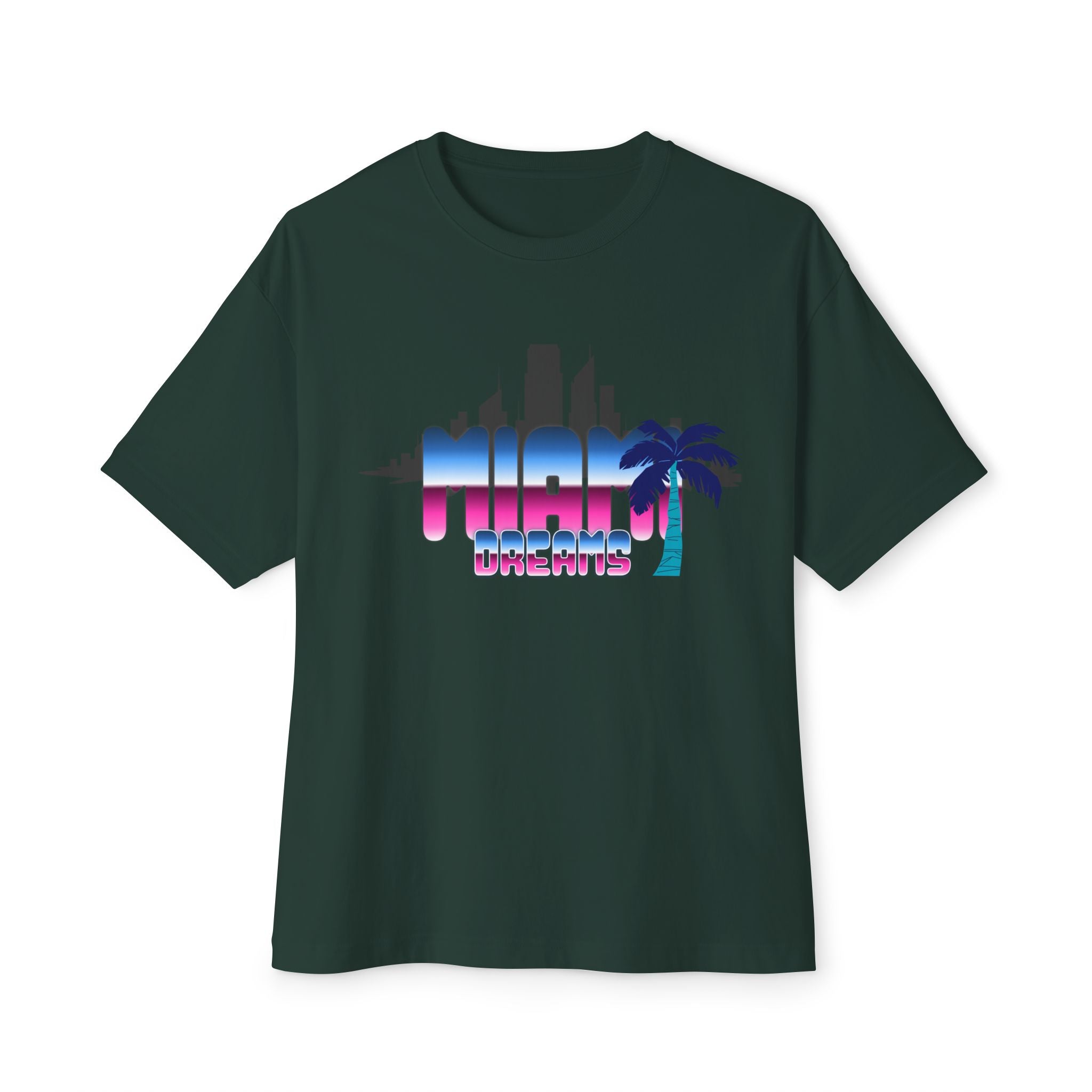 Retro Miami Skyline Tee — "High Limits" Vaporwave Palm Graphic