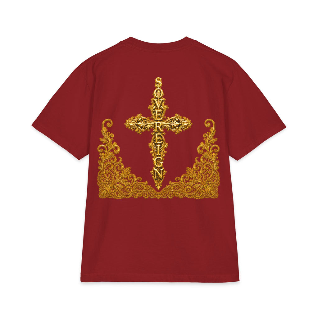 Sovereign Gold Cross T‑Shirt — Ornate Religious Graphic Tee