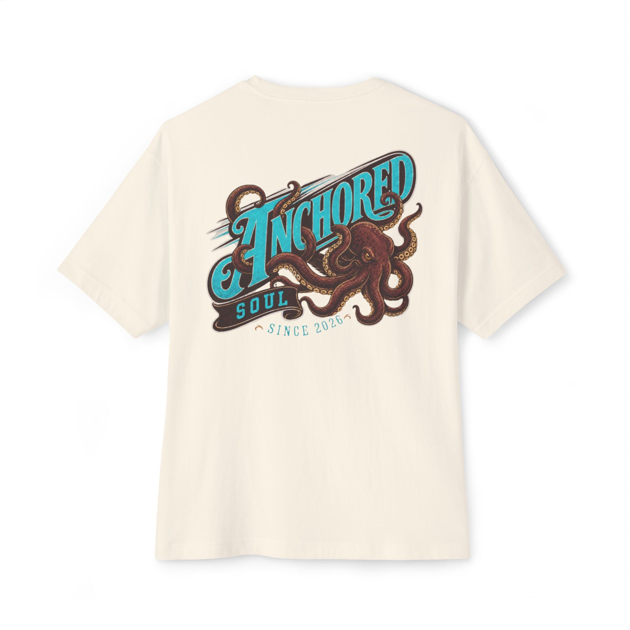 Anchored Soul Octopus Tee — Graphic Oversized Boxy T-Shirt