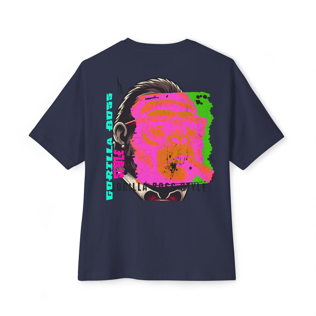 Graphic Tee — Neon Glitch Portrait Boxy T-Shirt