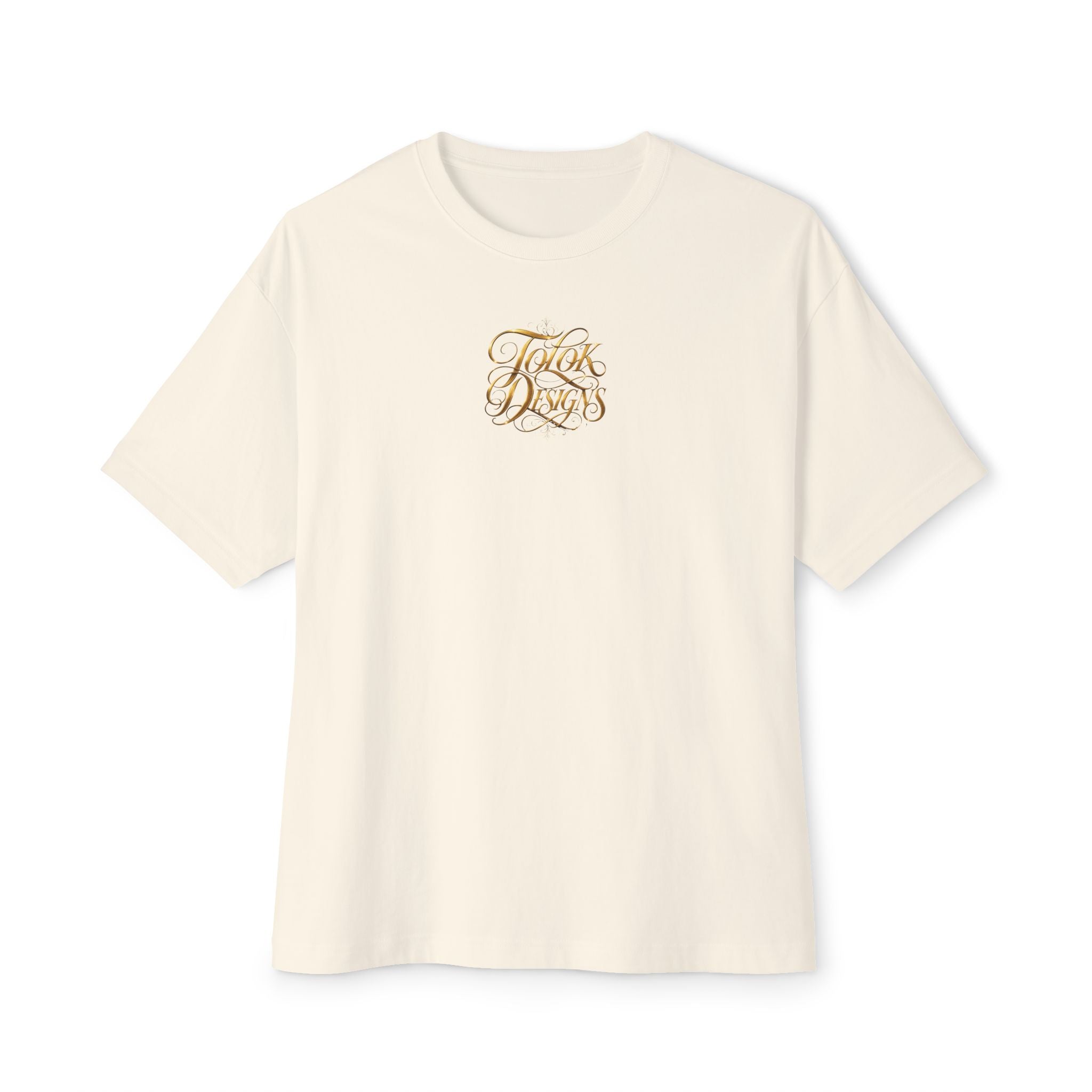 Sovereign Blessings T‑Shirt — Ornate Gold Script Short Sleeve