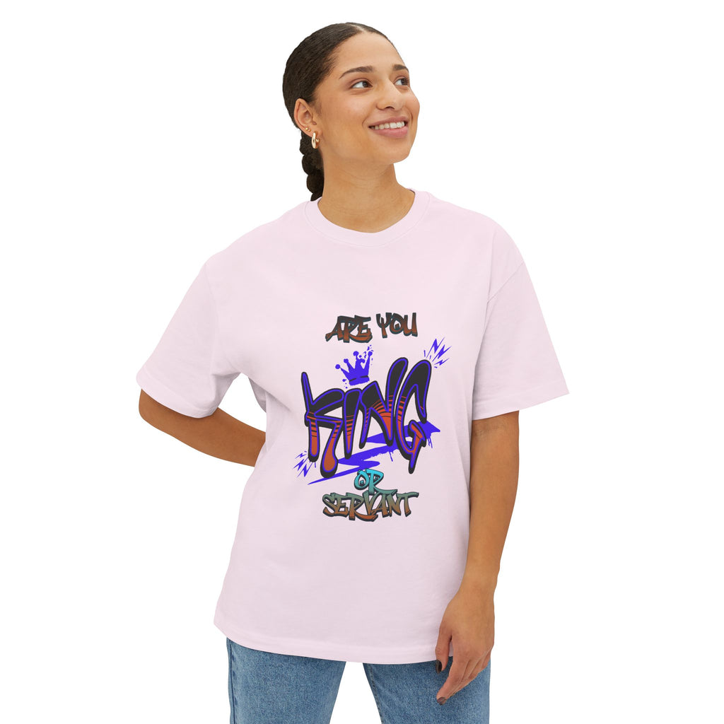 King Graffiti Tee — "Are You King" Streetwear Boxy T‑Shirt
