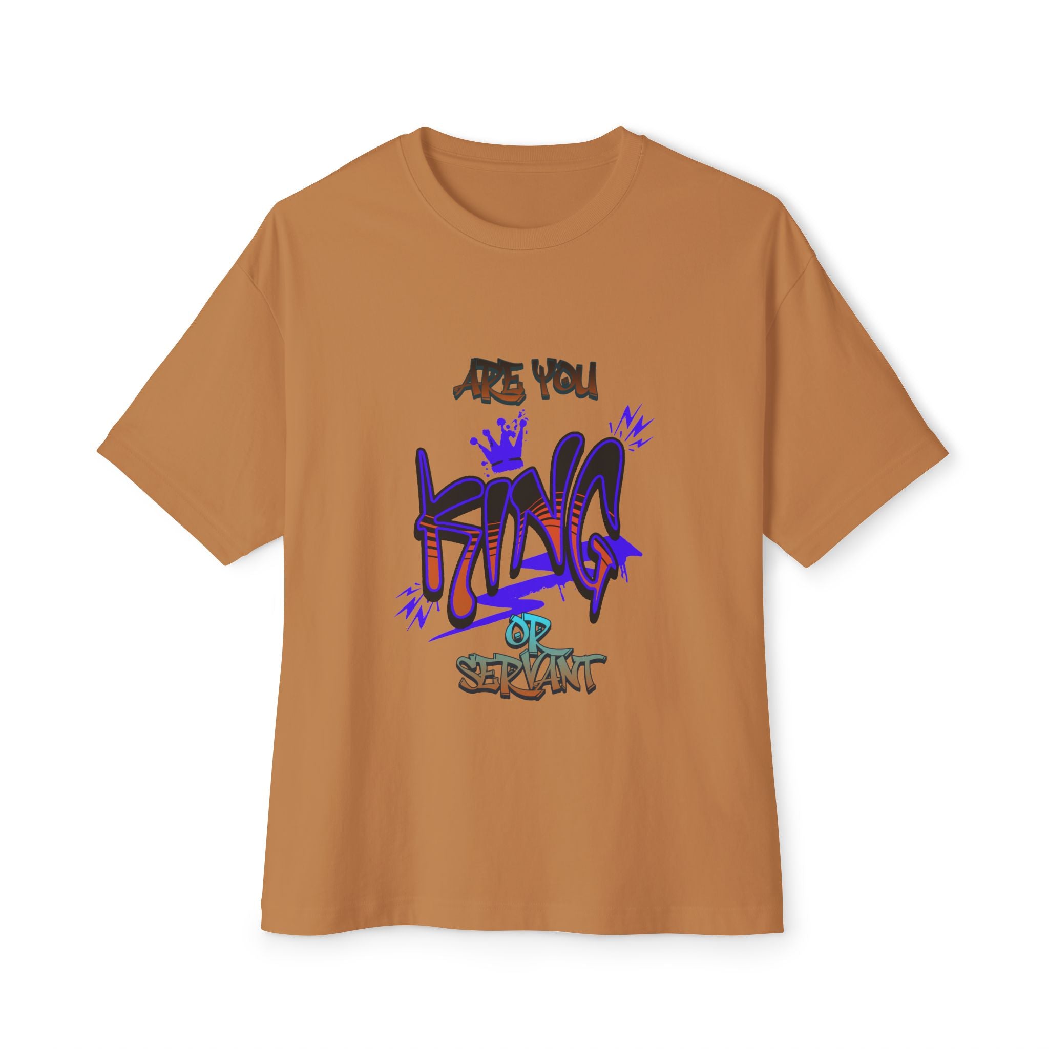 King Graffiti Tee — "Are You King" Streetwear Boxy T‑Shirt