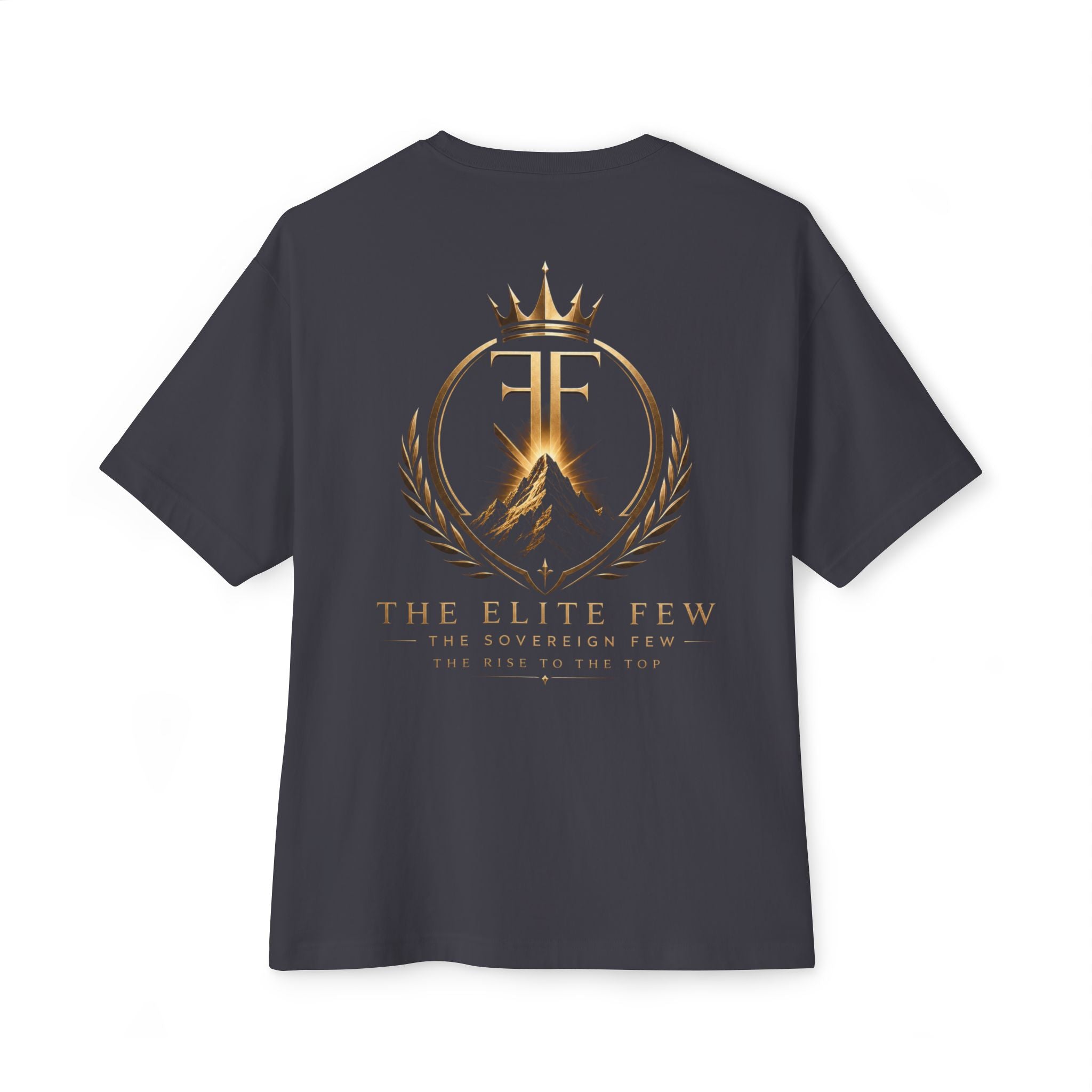 Elite Shield Tee — The Elite Few Gold Crest Oversized T‑Shirt