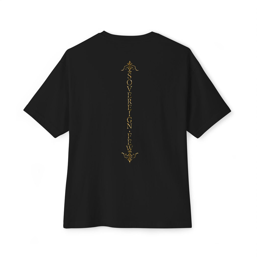Sovereign Blessings T‑Shirt — Ornate Gold Script Short Sleeve