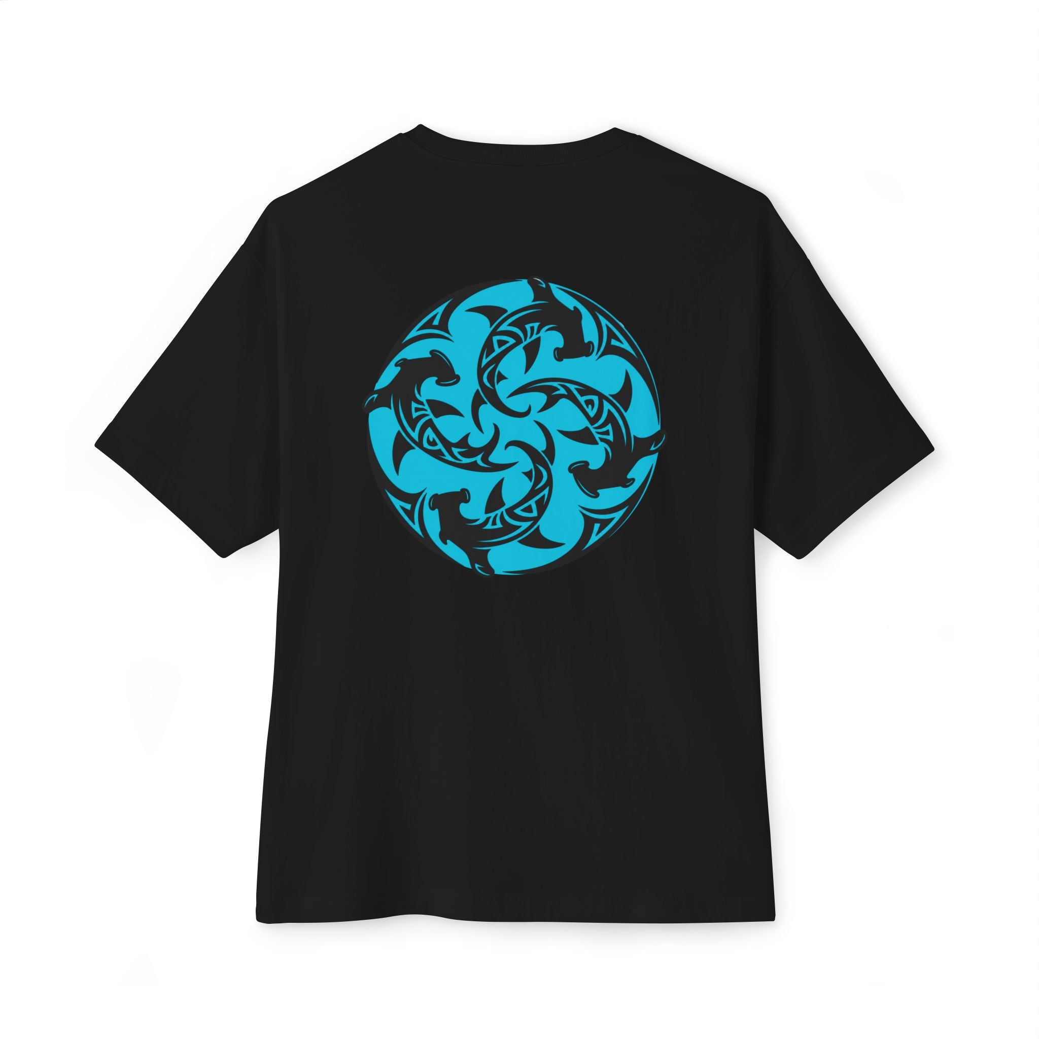 Shark Mandala Tee — Ocean Tribal Graphic Boxy T‑Shirt