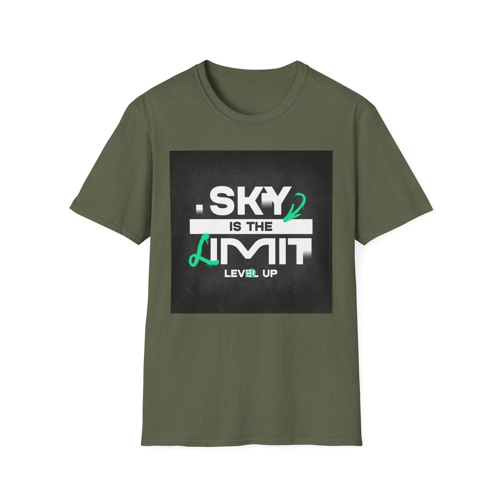 Sky Is the Limit T-Shirt — Level Up Motivational Graphic Tee