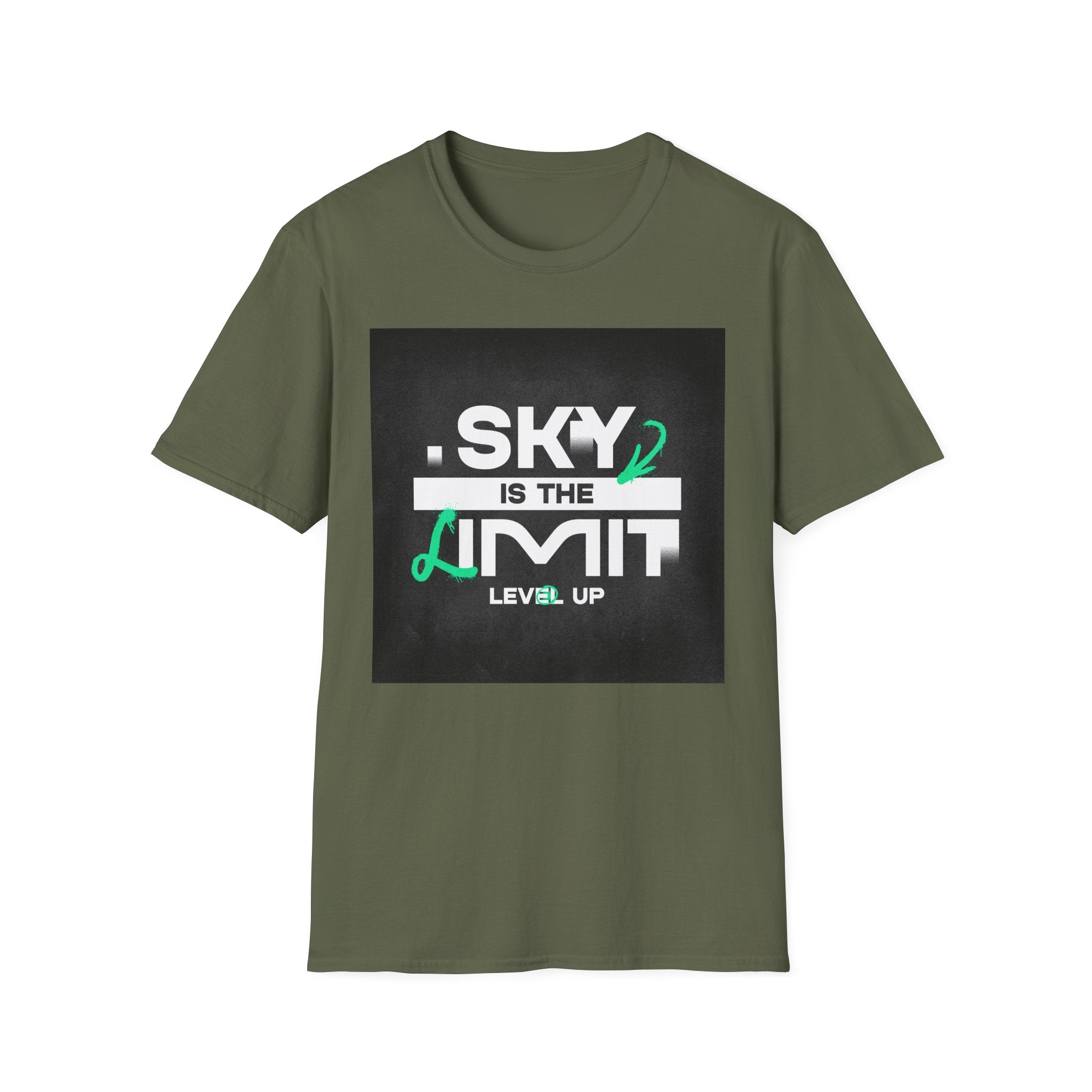 Sky Is the Limit T-Shirt — Level Up Motivational Graphic Tee